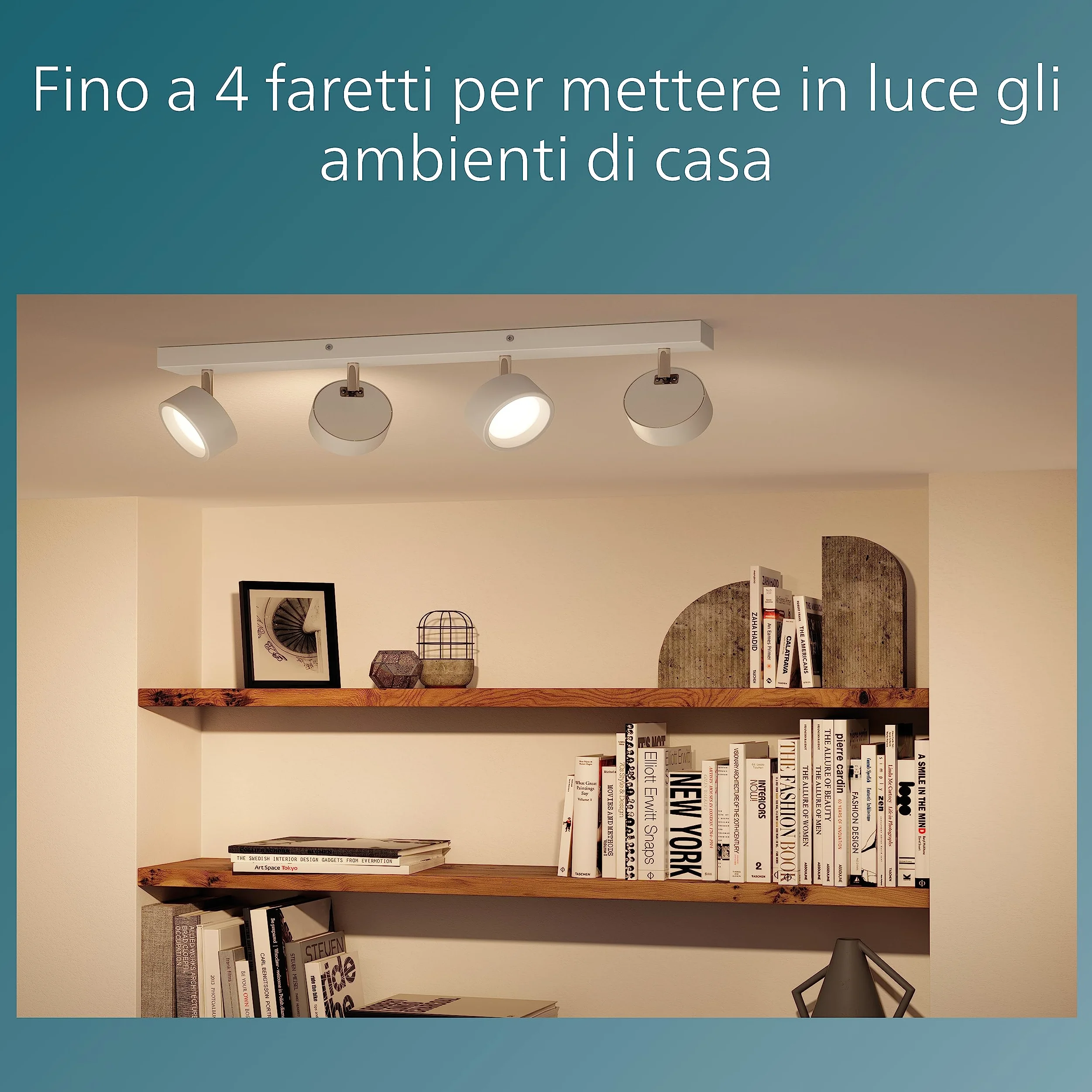 Philips LED Lampada a Faretto Bracia, Luce Calda, 5.5W, 2 Punti Luce, Orientabile, Bianco