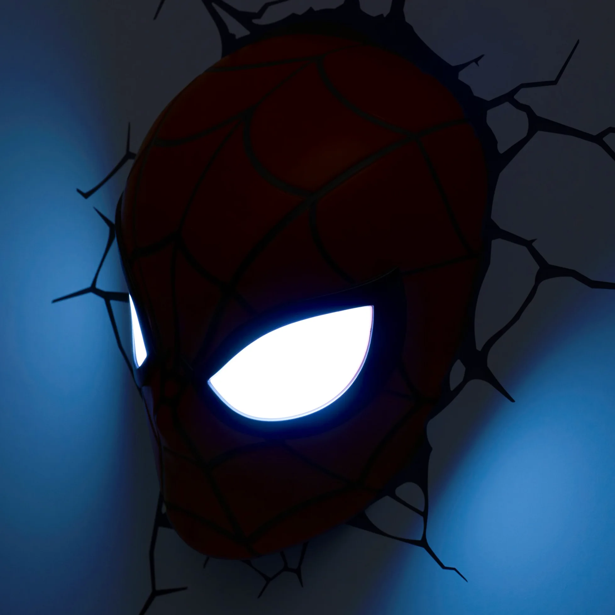 3D Light FX - Lampada da Parete Decorativa a LED, a Forma di Maschera di Spider-Man della Marvel