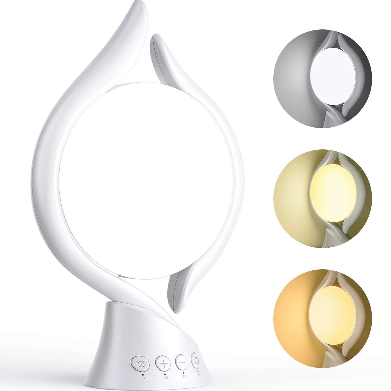 KICLBD Lampada 10000 Lux per Terapia Della Luce - 3 Colori, 4 Timer, 5 Intensità Regolabili, Funzione Memoria - Solare Senza Raggi UV per Casa/Ufficio