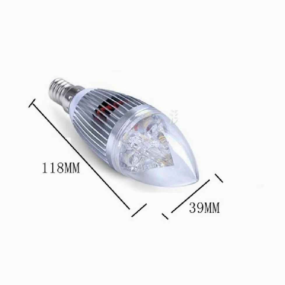Fengyan Bulbi Domestici 50pcs / lot. AC85-265V 6W E14. Lampadina a candela a vite 3x2w Lampadina a candela a LED for interni caldo super puro bianco ( Colore : Gold shell , Dimensione : Blanc )