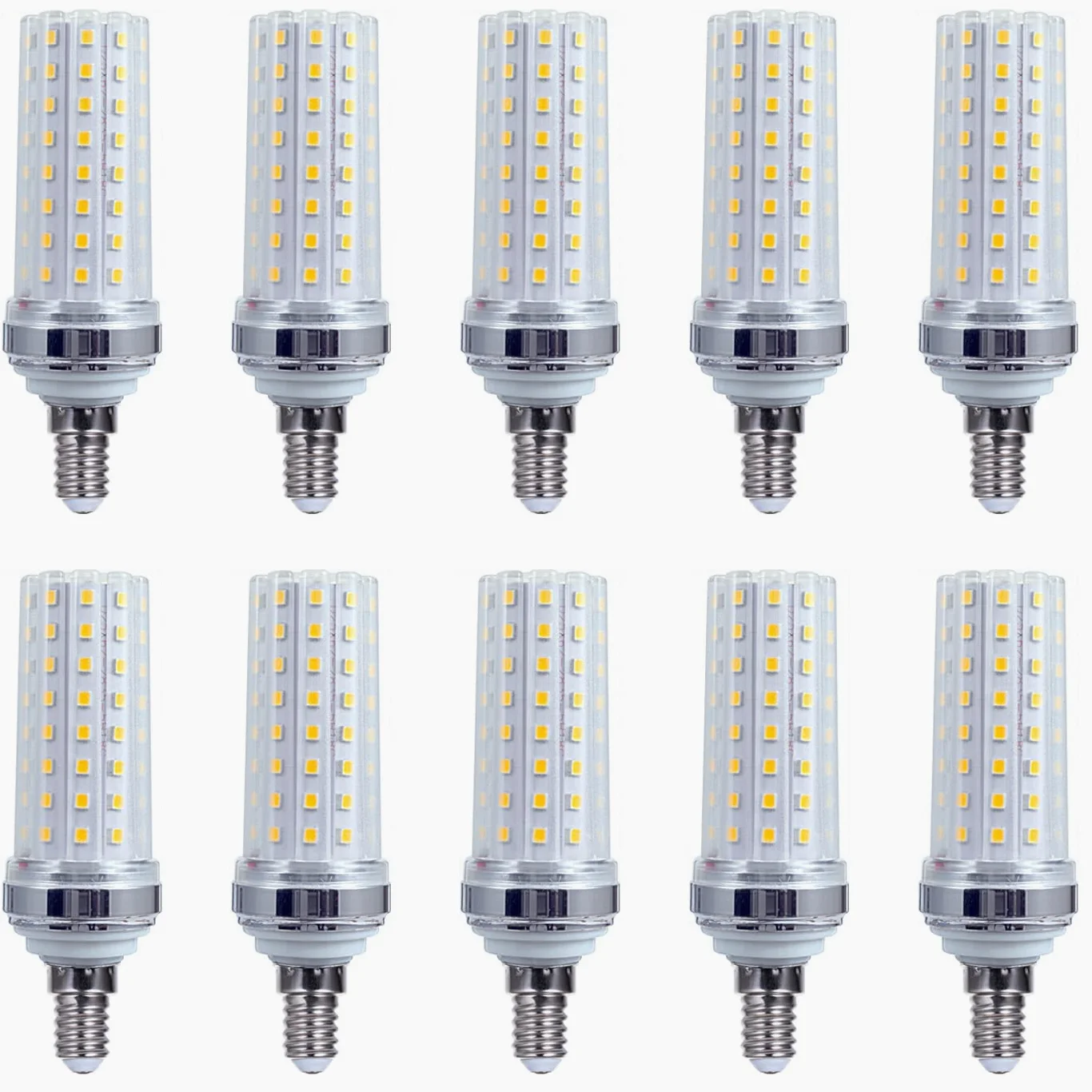 RYTM Lampadine LED, lampadina a mais con base E12/E14, 16 W 1000 LM, 20 W 1300 LM, equivalente a 160/200 Watt, 3000 K 4000 K 6000 K Non dimmerabile CA 85 V ~ 265 V (confezione da 10)