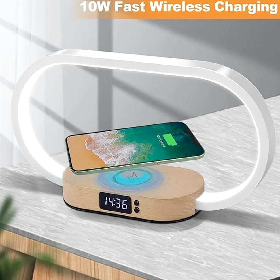 Sveglia Hatch con stazione di ricarica wireless e lampada al