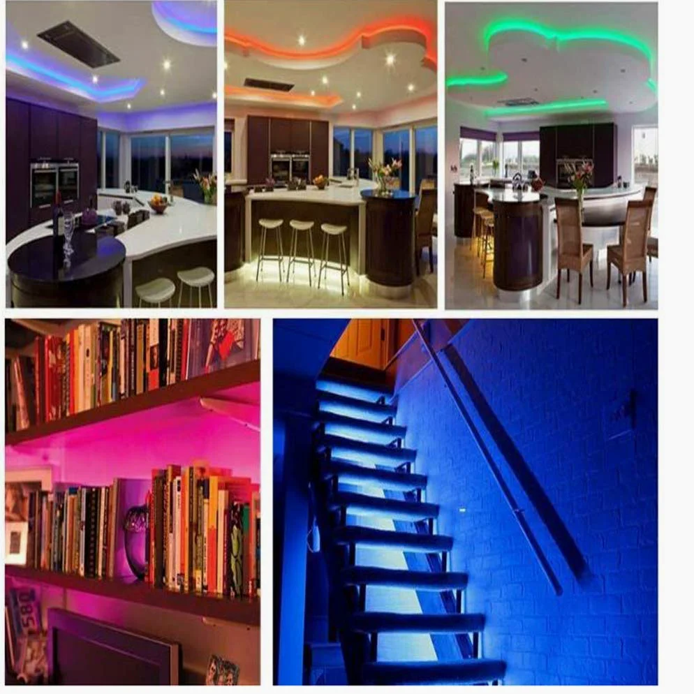 Striscia LED 5M, Luci Led Colorate Smart Phone Strisce LED Compatibile RGB SMD 5050 Musica Sync LED Strip Controllo App E 24/44 Tasti Telecomando RF Per Casa Cucina Festa TV Decorazione,44key,10M