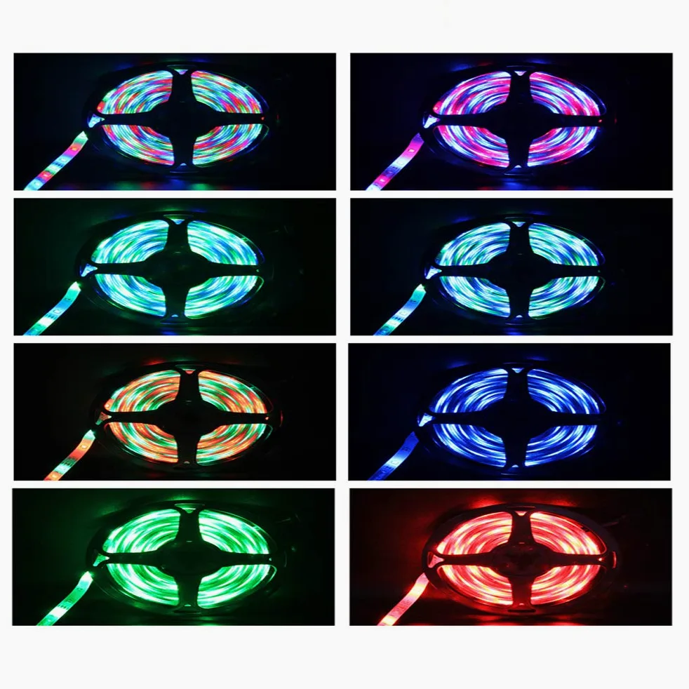 Striscia LED 5M, WiFi Luci LED Colorate Smart Phone Strisce LED Compatibile RGB SMD 5050 Musica SYNC LED Strip Controllo App E 24 Tasti Telecomando RF per Casa Cucina Festa TV Decorazione,10M