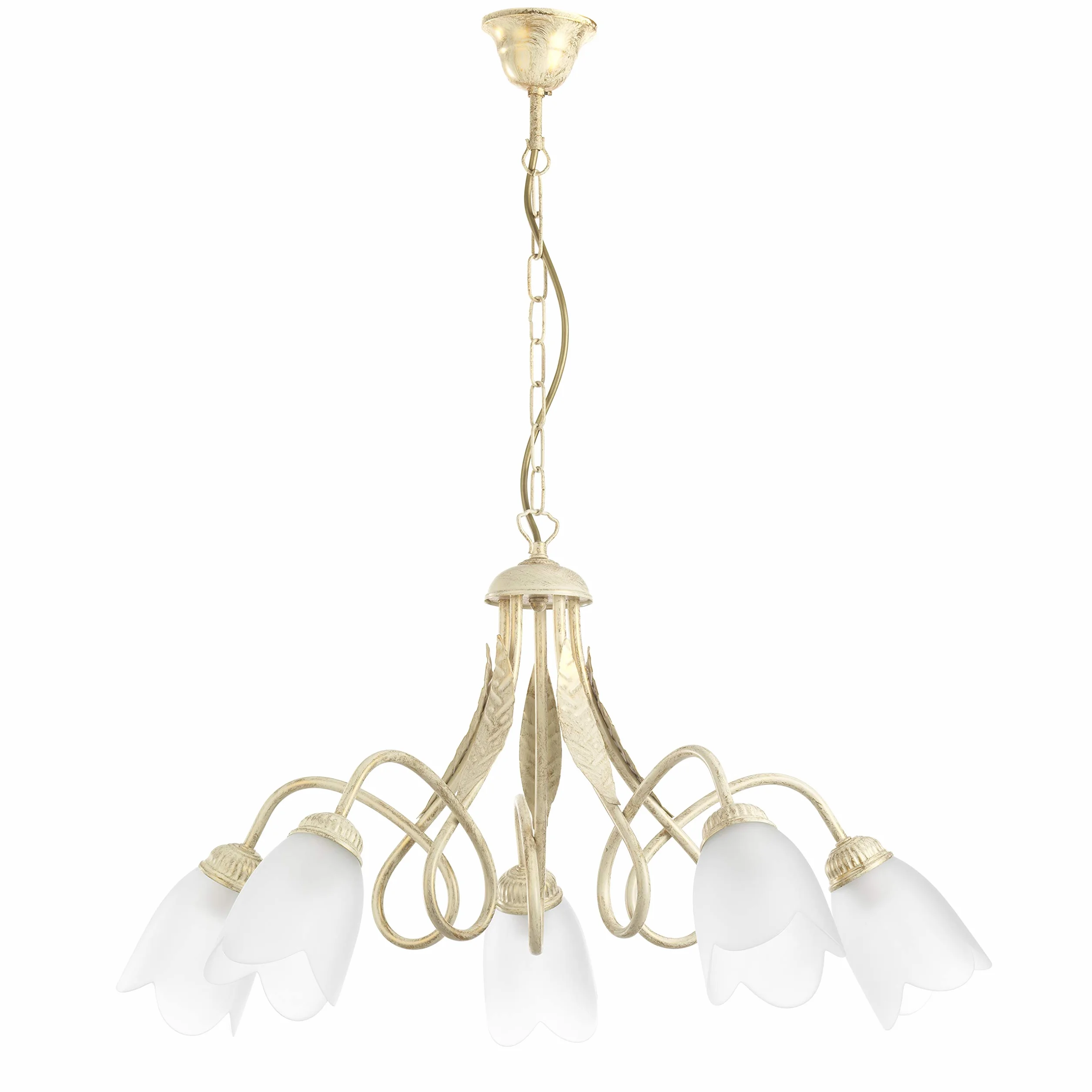 ONLI Lampadario 5 luci Doppio Giro Color Avorio