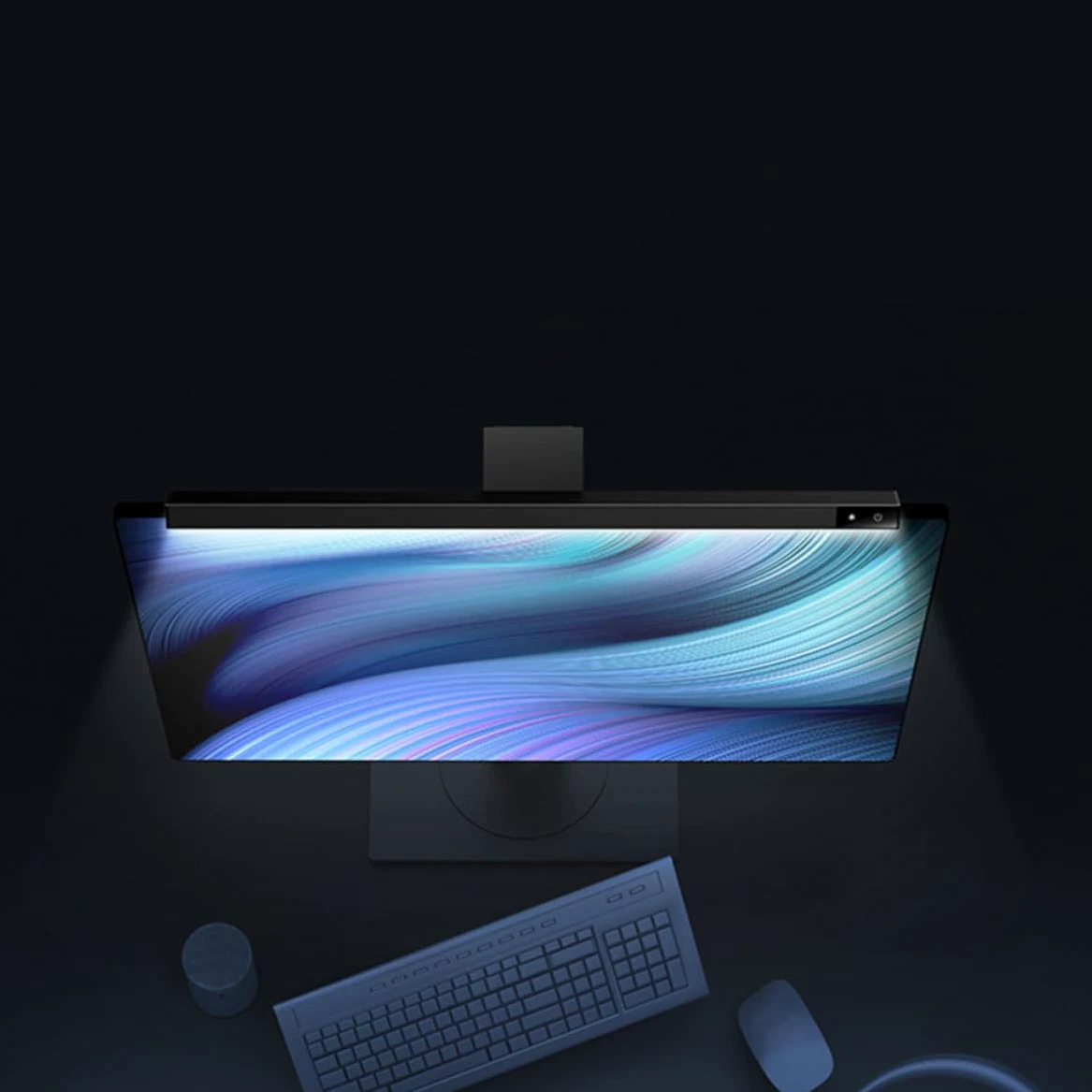 OSALADI Lampada per Monitor Nero in Abs Protezione Vista e Aumento Efficienza Lavoro per Gaming Computer e Uso Domestico