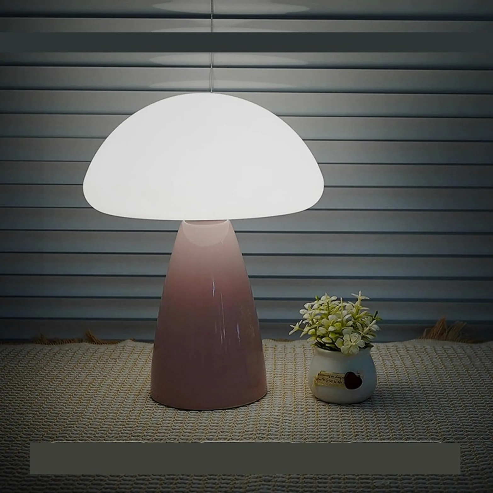 Lampada da comodino Lampada da tavolo in ceramica for camera letto, comodino, decorazione, paralume trasparente Lampade per la camera da letto