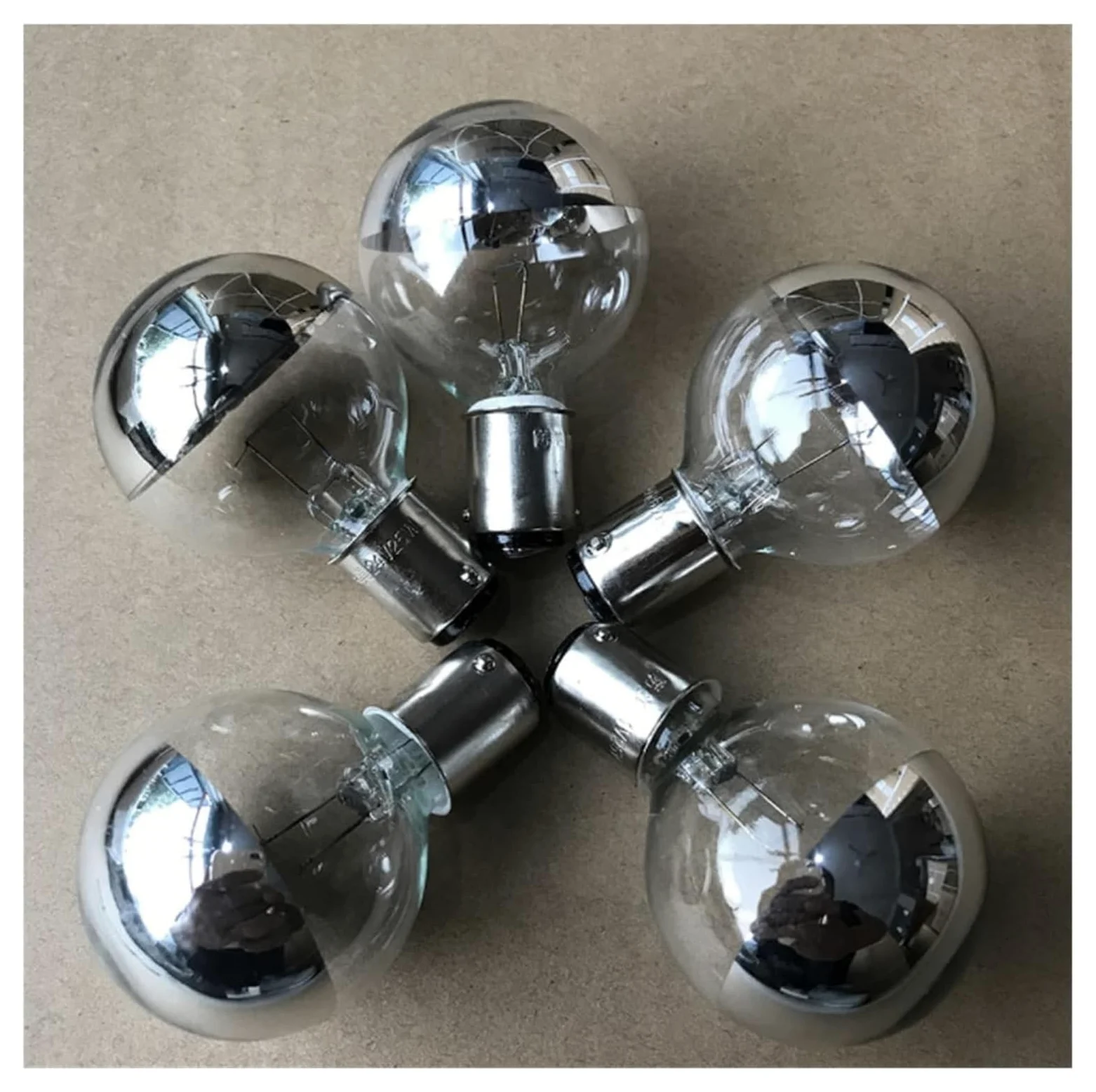 10 Pezzi 24 V 25 W 50 W Doppio Contatto BA15d Lampada Adatta for lampade chirurgiche 24 V 25 W H016164 Mezza Ciotola Argentata Lampadina Senza Ombre(24V 25W)