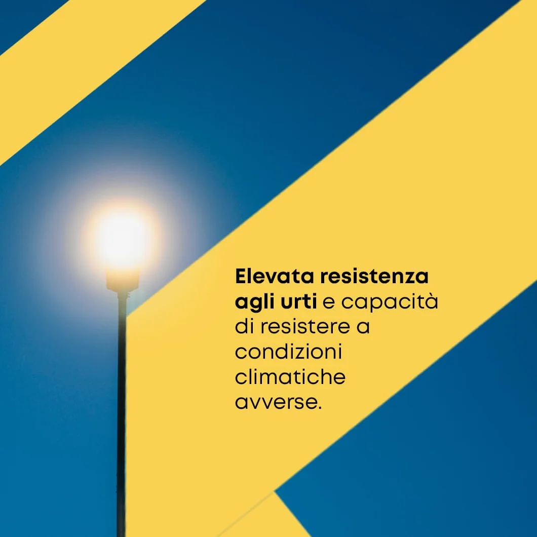 Globo Lampione da Esterno - Illuminazione Pubblica - Policarbonato Bianco - Dimensioni: Ø 25 cm - Impugnatura a Baionetta: 11,8 cm