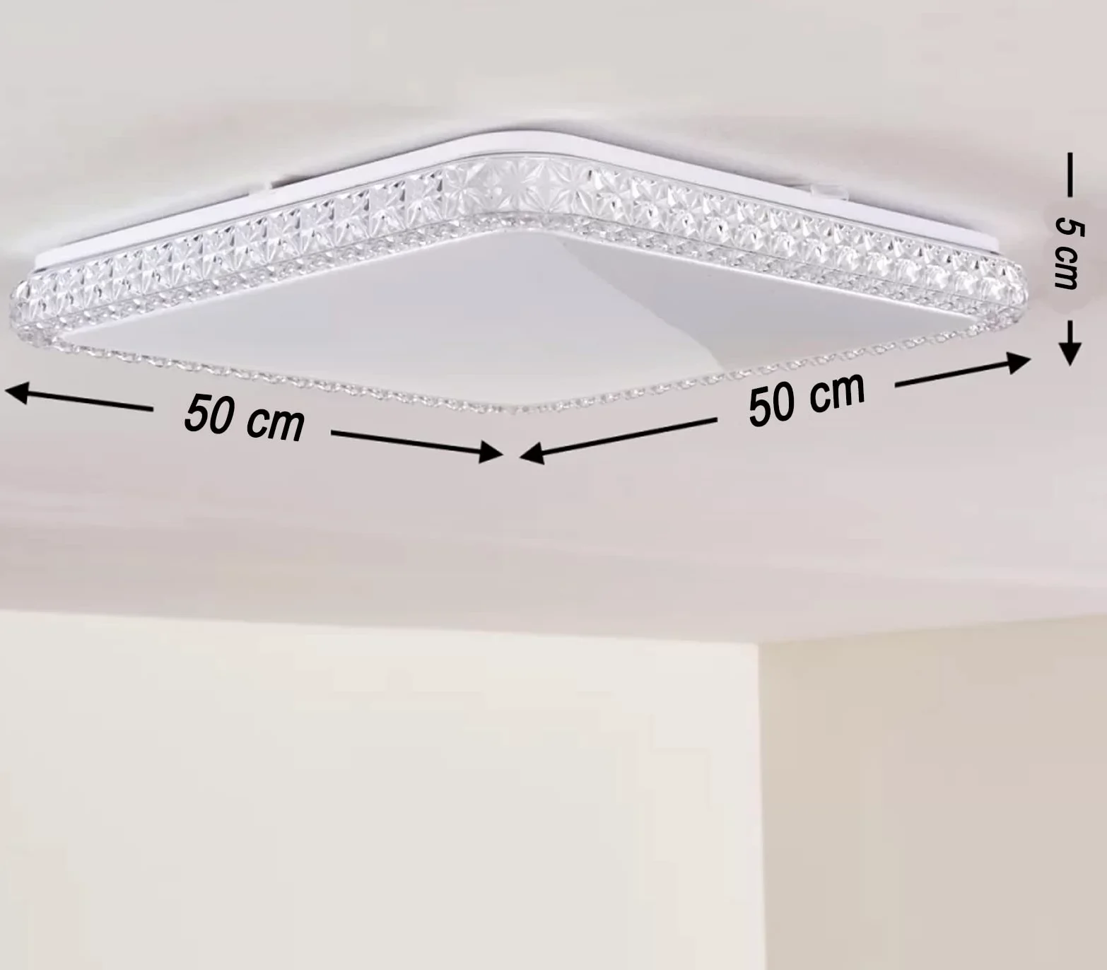 CLICLED Plafoniera LED Da Soffitto Quadrata 80W Luce Fredda Effetto Cielo Stellato 806