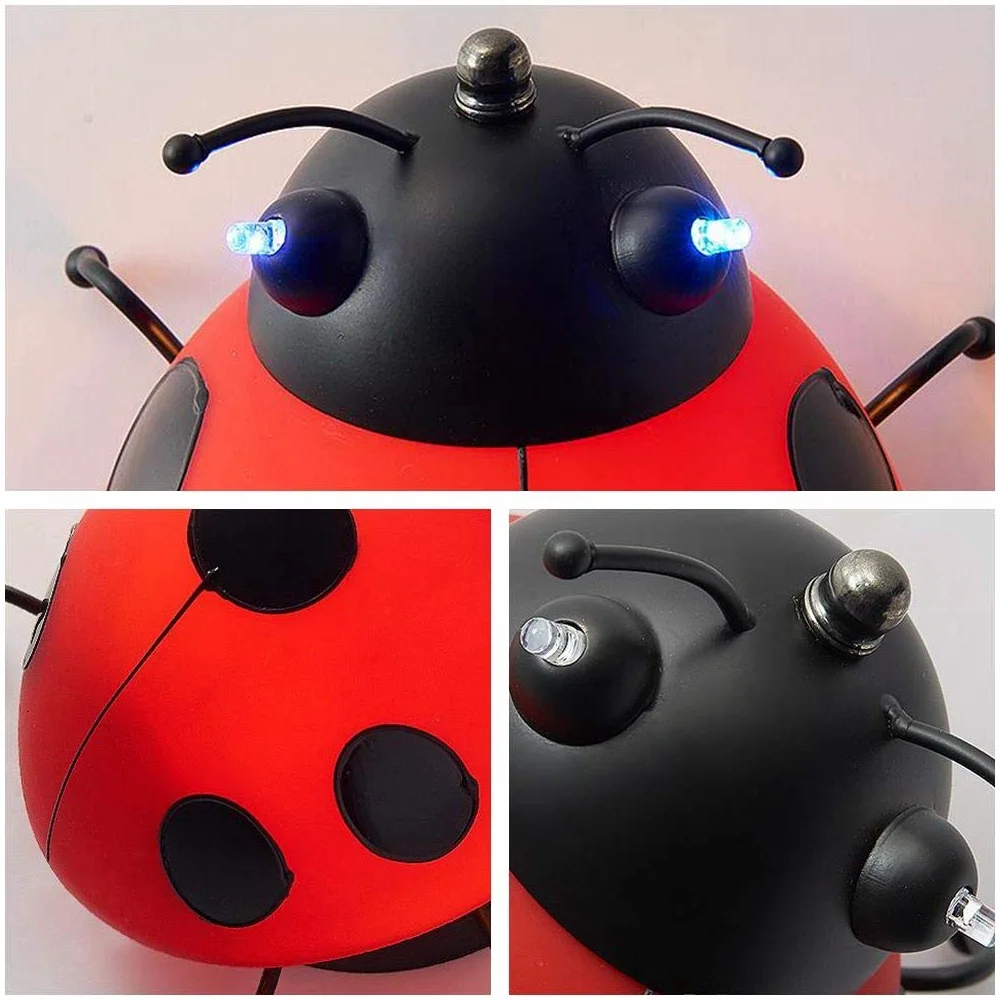 Cartoon Beetle Applique da parete Stella creativa Coccinella Camera dei bambini Applique da parete E14 Ristorante Scala Corridoio Comodino Decorazione artistica Lampada da parete