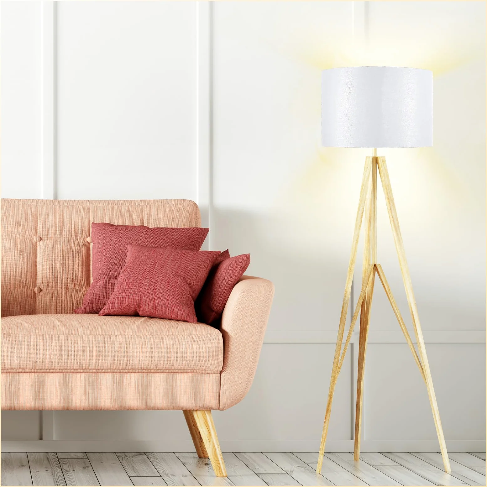 Weewooday Confezione da 2 paralumi bianchi per soffitto da 30,5 cm, stile moderno, dorato, con anello adattatore per paralume da E27 a E14, per lampade a sospensione, lampade da tavolo o da comodino