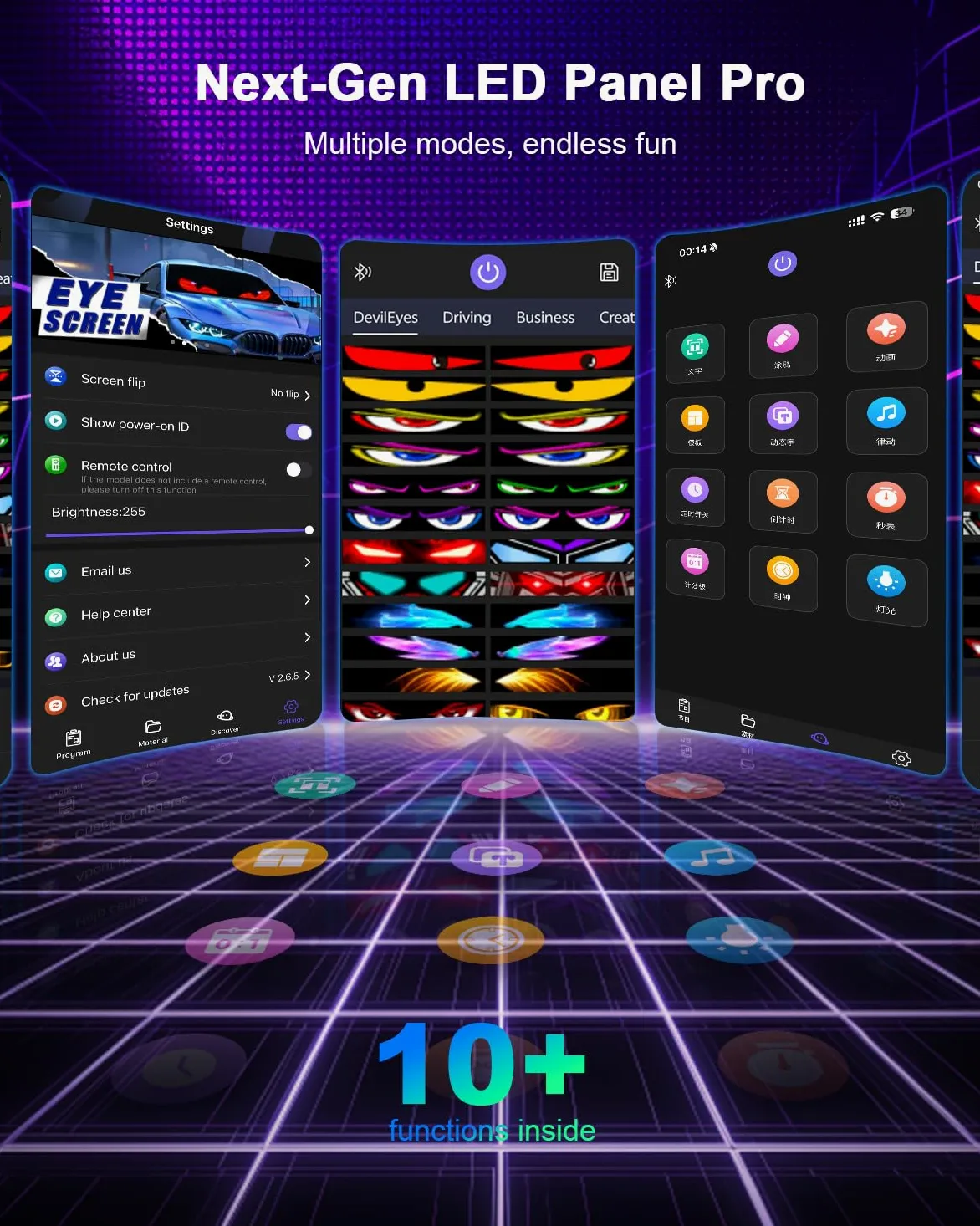 Insegna Luminoso LED Flessibile Programmabile | 59 X 12 cm | LED Display Personalizzabile USB 5V per Auto Camion | Controllo via App Bluetooth | per Negozio e Pubblicità