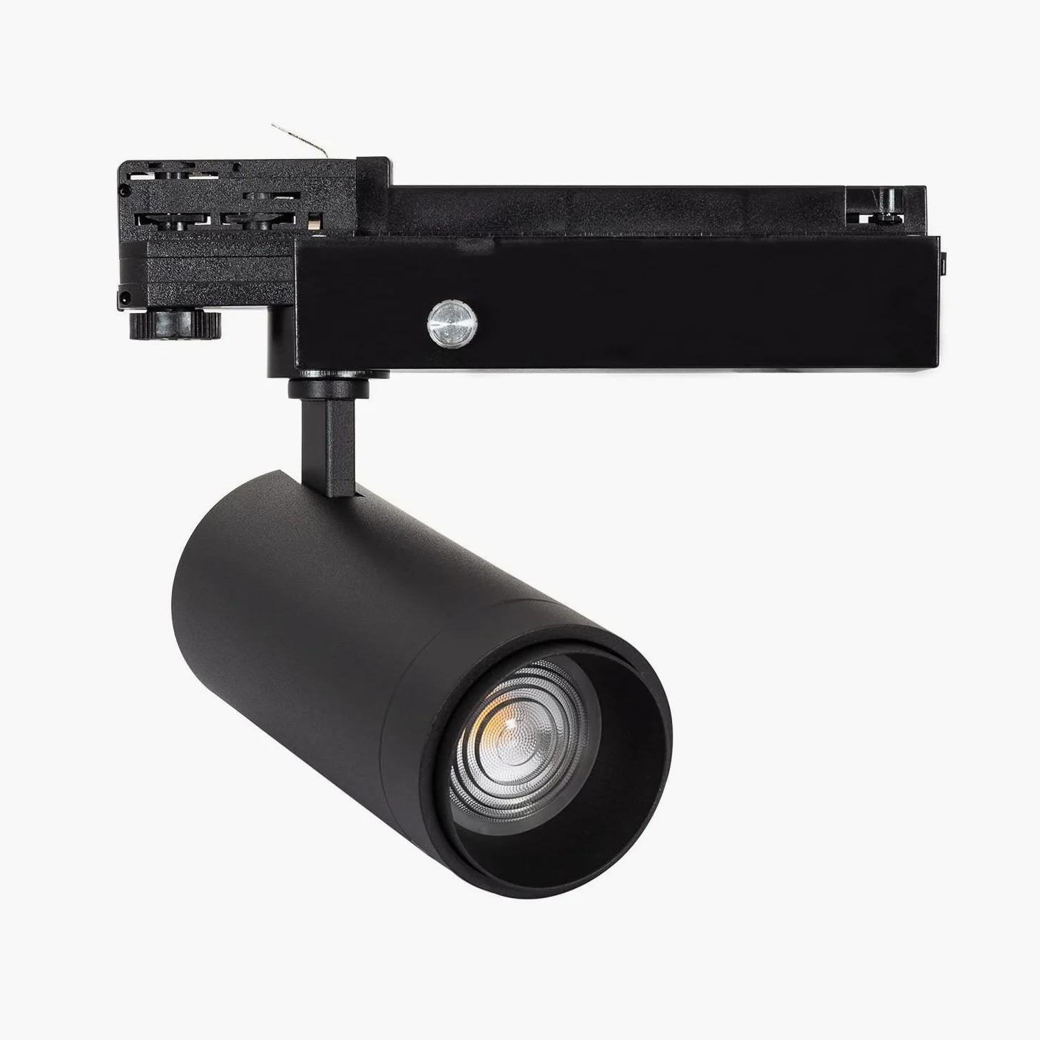LEDKIA LIGHTING Faretto LED Binario Trifase 30W Regolabile Wolf Multiangolo 15-60º Nero 3000K Bianco Caldo