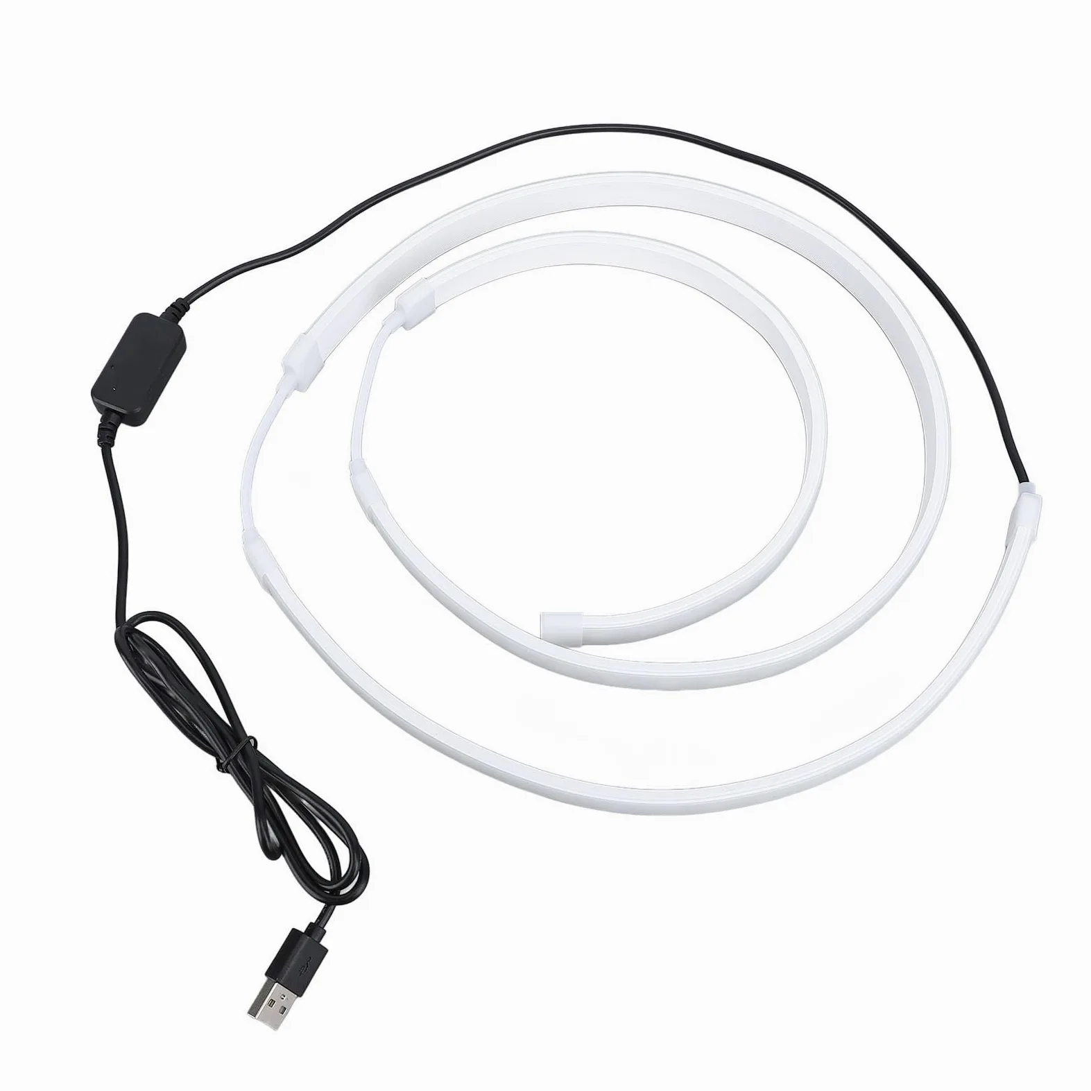 Asixxsix Backlight TV, Striscia LED RGB USB Light RGB Gaming Ambient Lighting Sync con modalità Colore Schermo per PC Display da 24 Pollici