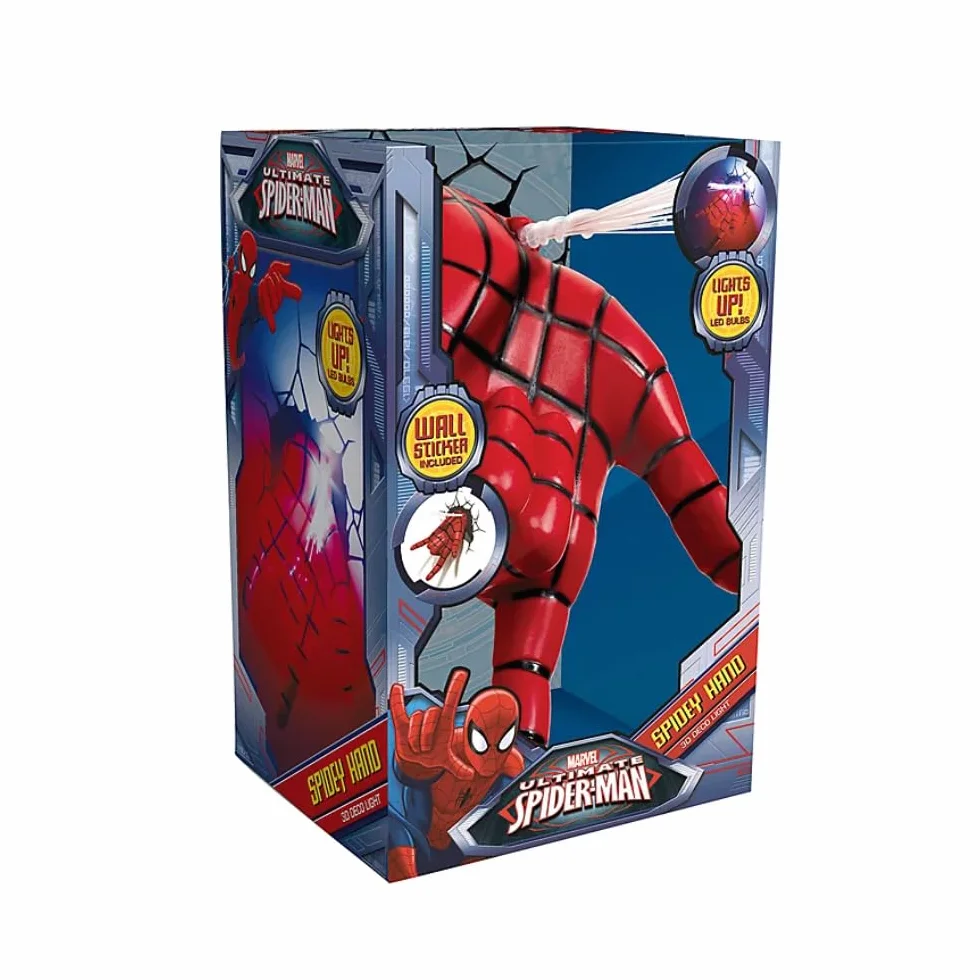 3D Light FX, luce LED da parete con decorazione 3D con la mano di Spider-man, il supereroe Marvel