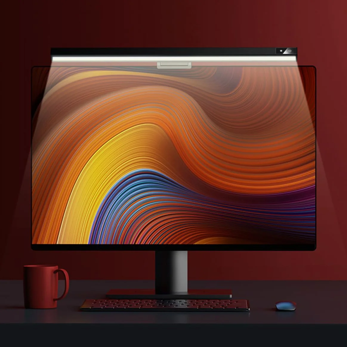OSALADI Lampada per Monitor Nero in Abs Protezione Vista e Aumento Efficienza Lavoro per Gaming Computer e Uso Domestico
