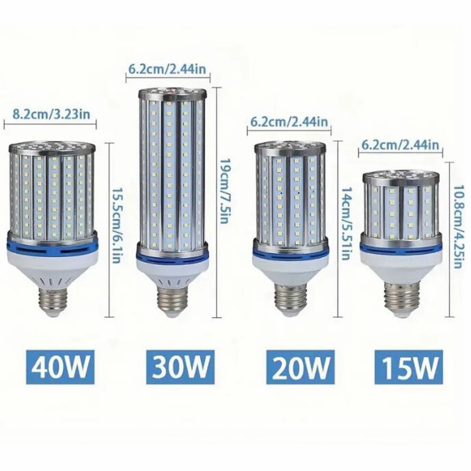 Lampadina LED E27 15w 20w 30w 40w Equivalente 50w-200w Illuminazione Risparmio Energetico 1500-3500 Lm Nessuno Sfarfallio Non Dimmerabile Uso Domestico Interno Lampadine(E27 30W cool white 6500K,4cps)
