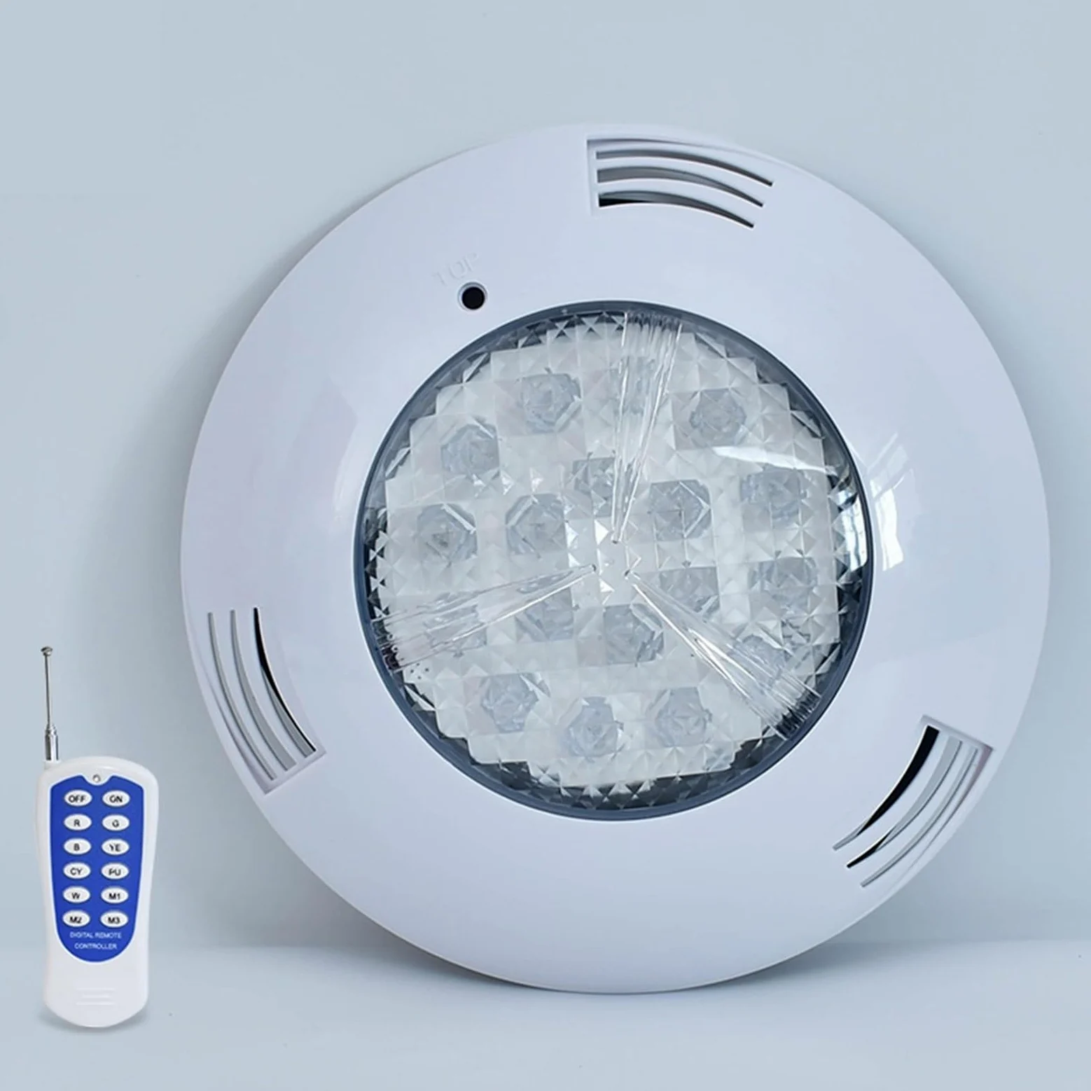 EDEDE Luci Piscina, Luce Subacquea a LED Luce Esterna Impermeabile IP68 Luce for Piscina 12V Telecomando Wireless Luce Colorata RGB for Piscina(500mm,230mm-9W)