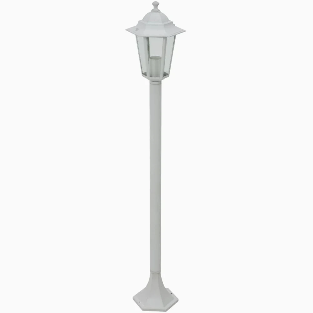 vidaXL 6X Lampioni da Giardino E27 Alluminio Bianco Luce da Esterno Lanterna
