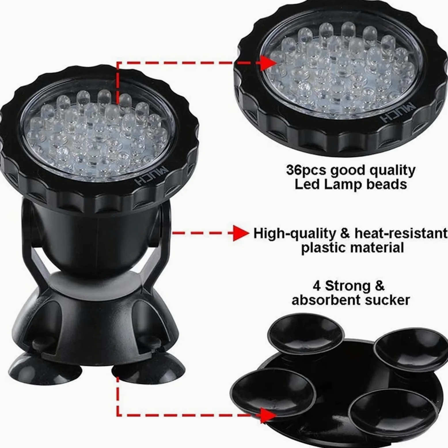 Luci subacquee Impermeabile RGB Luci spot subacquee, DC12V Remoto Control Amphibious Change Color PORTATO Luci sommersi IP68 Lampada a riflettori dell'acquario impermeabile Luci da piscina Luci da lag
