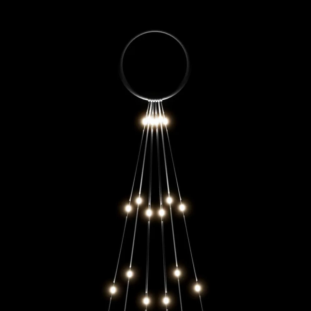 lucine a batteria,luci led usb,luci a led a batteria,Albero di Natale Pennone Bianco Freddo 108 LED 180 cmIdeal für Weihnachtsfeiern, Wandambiente