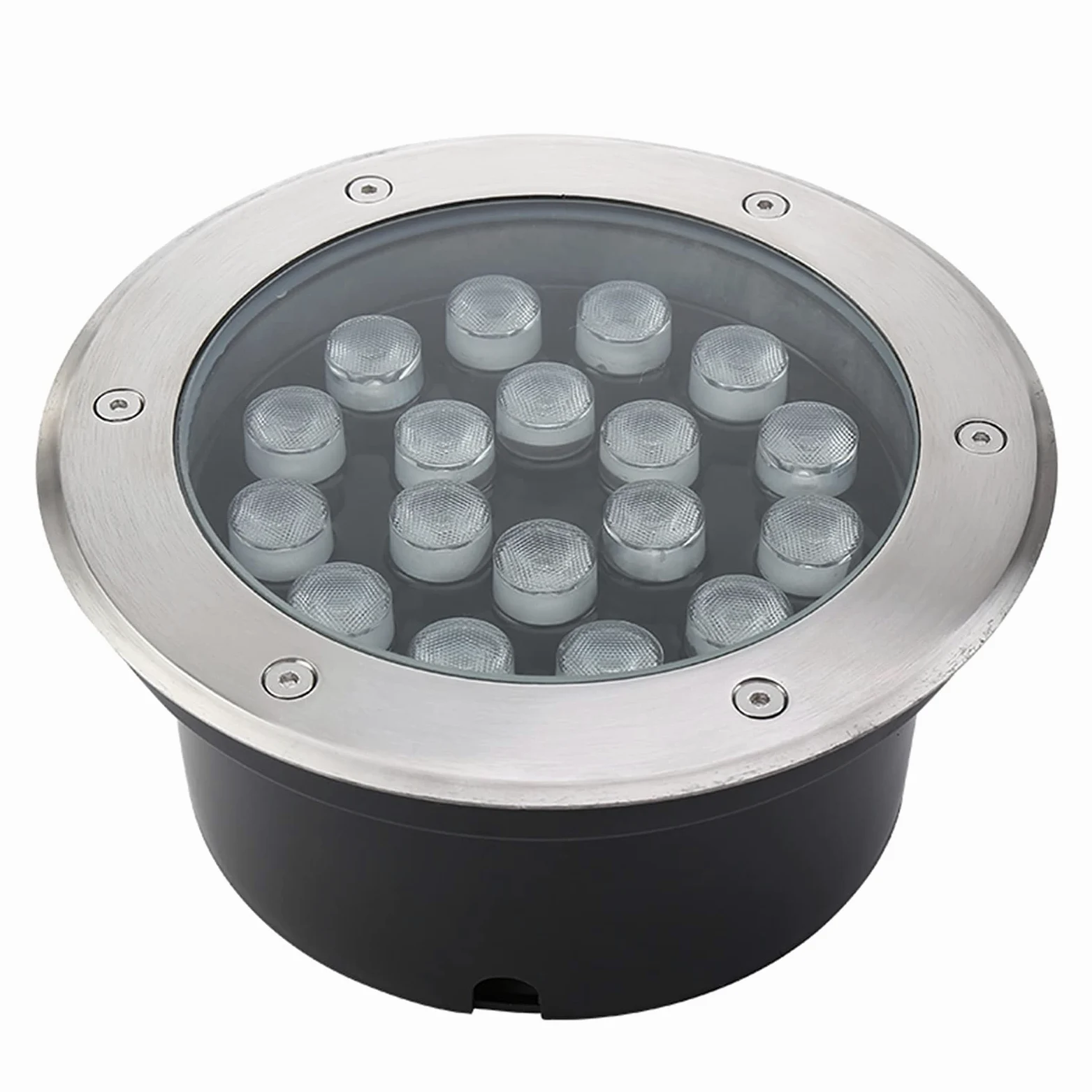 Faretti calpestabili per esterno IP68 impermeabile faretto incasso a terra 110-230V Ad alta potenza luci incasso pavimento esterno Acciaio inossidabile pieno 8 colori, 8 potenza ( Color : Bianco fredd