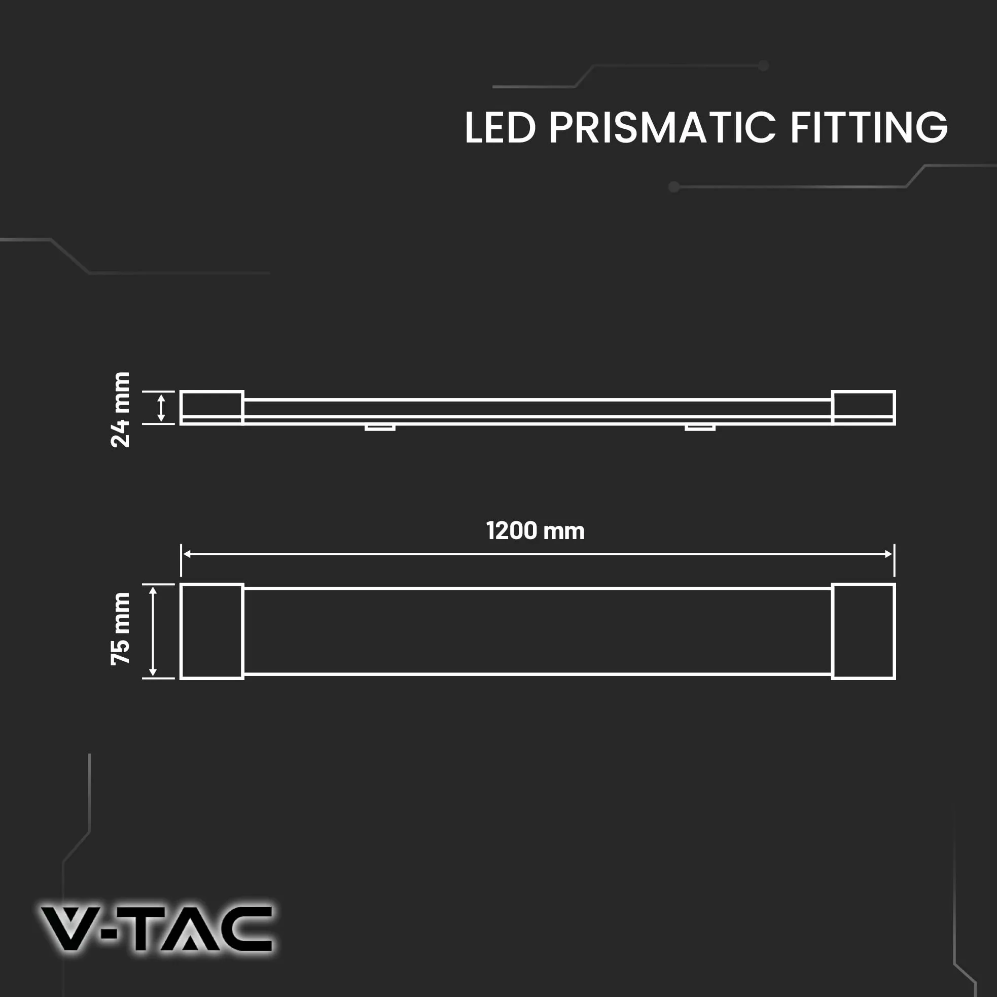 V-TAC 2x Plafoniera LED 150 CM da Soffitto o Parete - 50W - Chip Samsung - Lampada Rettangolare 6000 Lumen IP20 per Parete, Garage, Negozio,Magazzino - Plafoniere Tubo - Luce 4000K Bianca Naturale