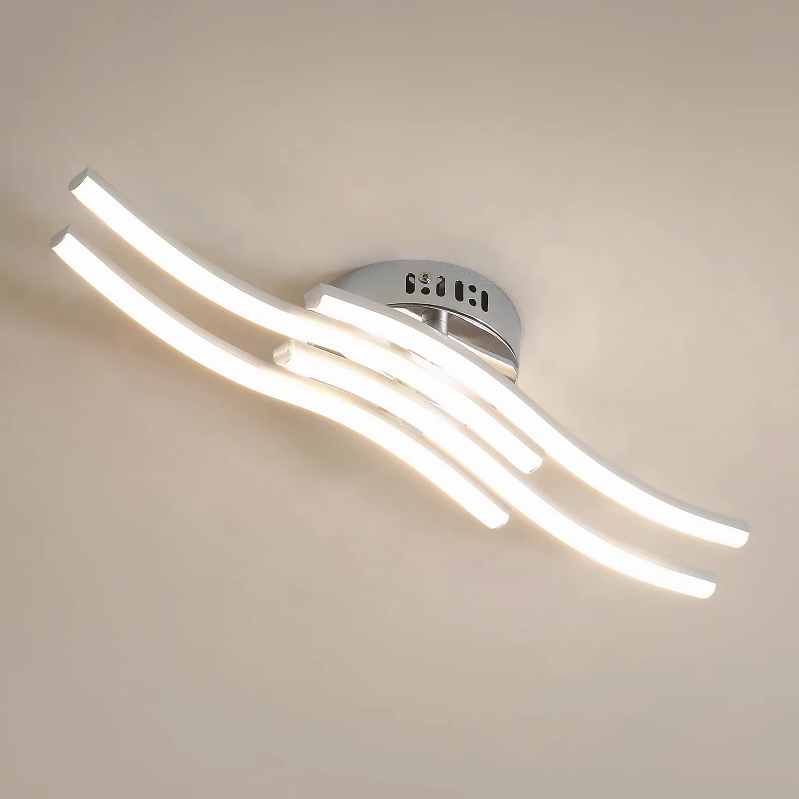 Osairous Plafoniera LED Soffitto Moderno, 24W 2300LM Lampada da Soffitto in Acrilico, Luce Bianca Neutra 4000K per Soggiorno Camera da Letto Cucina e Ristorante,53CM