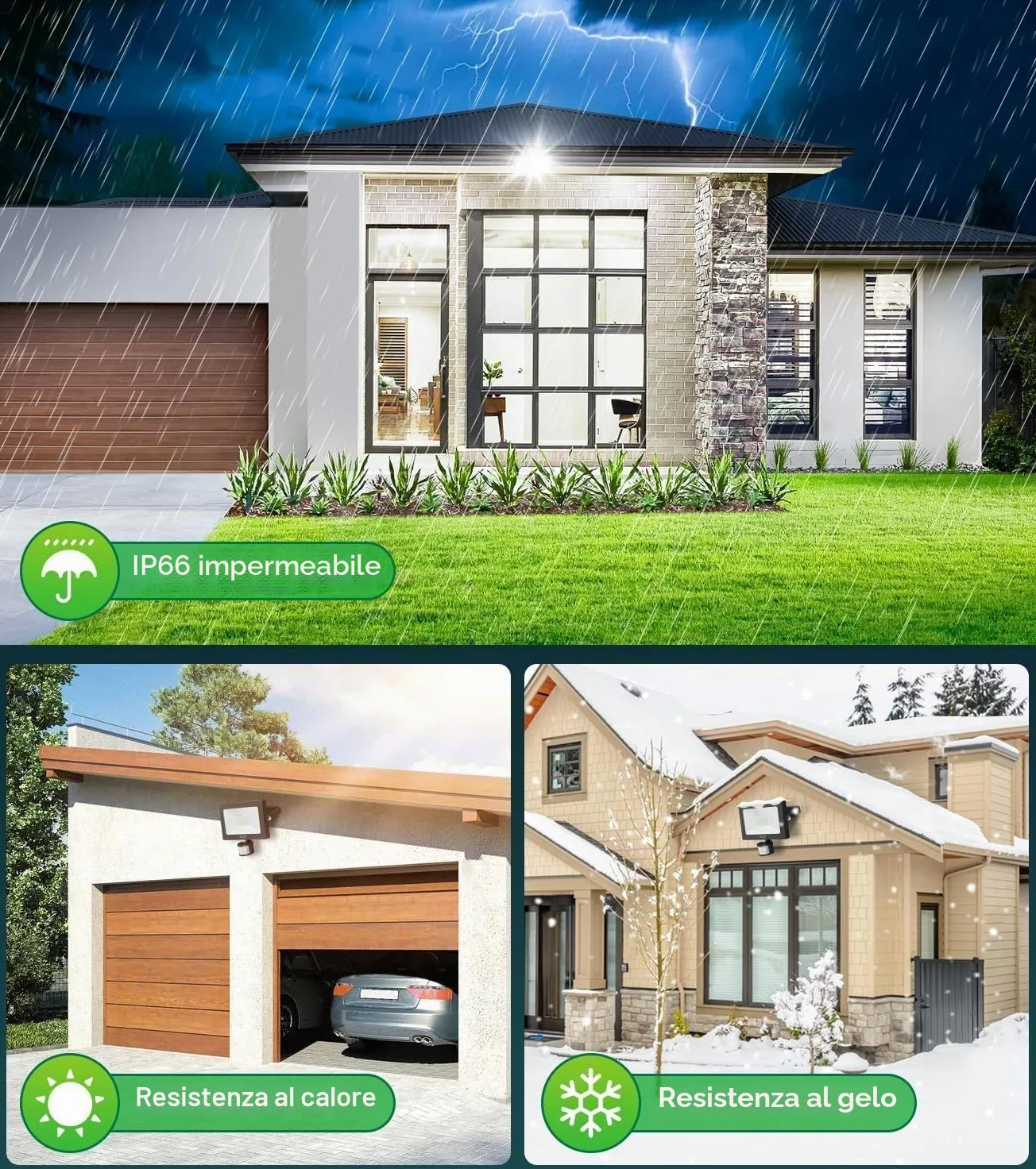 CLY Faretto Led da Esterno con Sensore di Movimento 60W, 5640LM Faretti Led da Esterno con Telecomando 4 Modalità 10 Luminosità Fari LED Esterno Bianca Fredda Faro led da Esterno IP66 Impermeabile