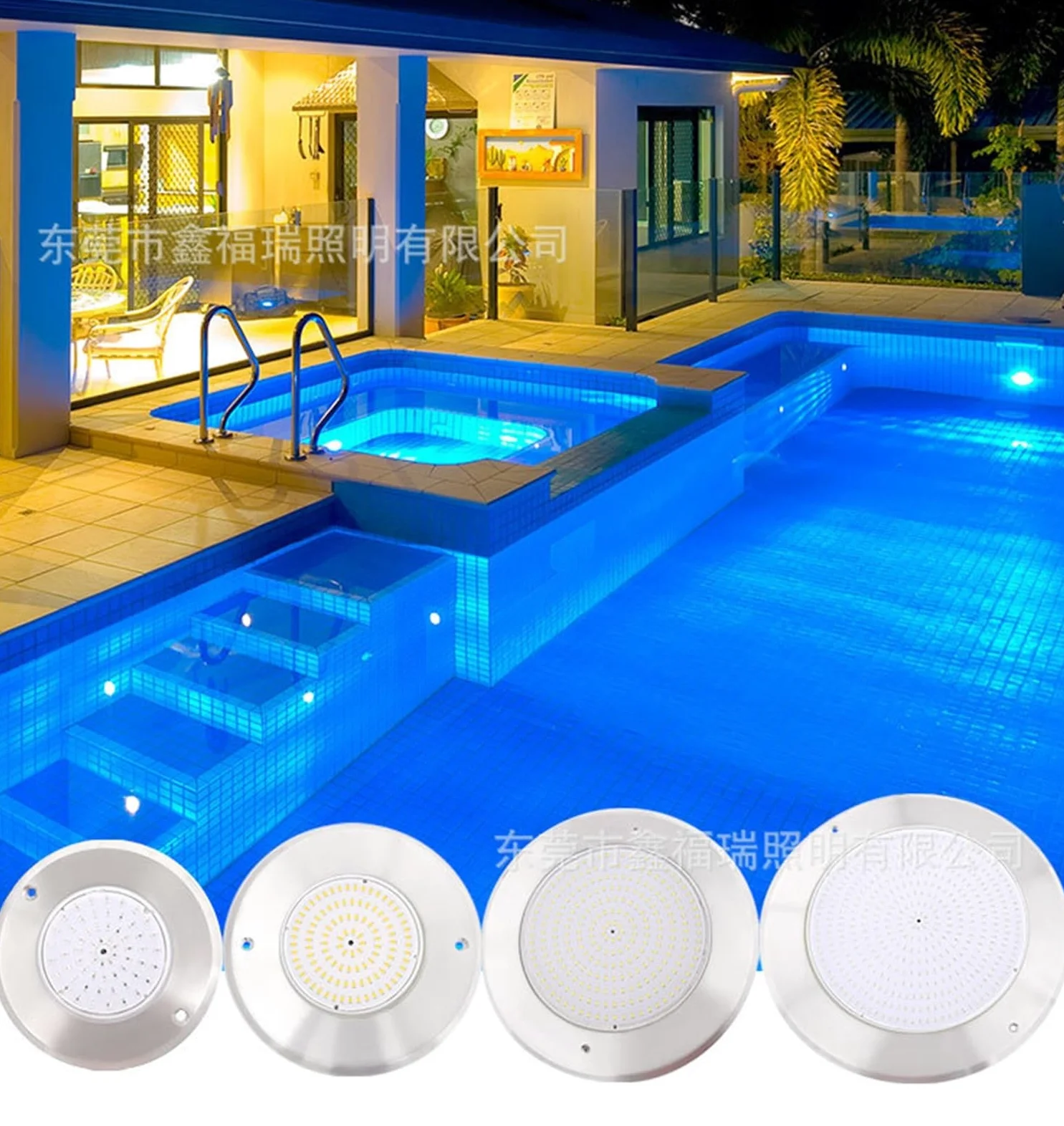 EDEDE Luci Piscina, Swimming Pool Light 18W 25W 35W Ultra-Thin Wall-Mounted Stainless Steel Underwater Waterproof Landscape(Groen,45W)