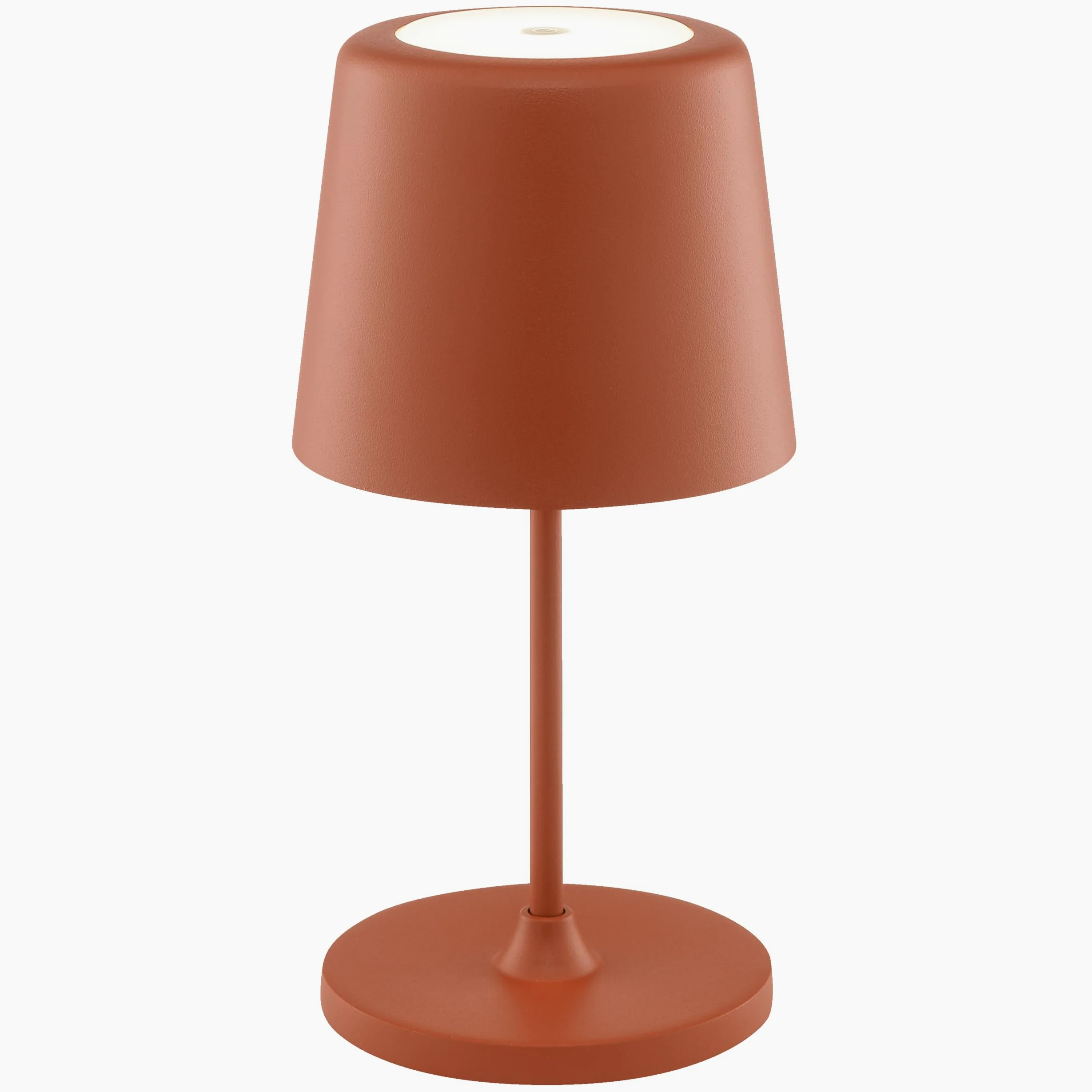 Lightbox Lampada da tavolo a LED per interni ed esterni, 37 cm/23 cm di altezza, Ø 10 cm | lampada da tavolo per esterni color terracotta con dimmer touch | mobile/wireless | ricaricabile tramite USB