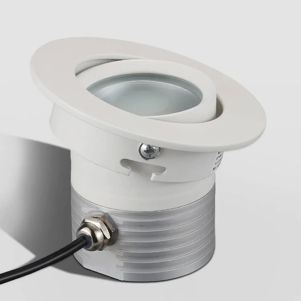 Faretto LED da Incasso IP65 Impermeabile per Doccia da Bagno, Lampada da Incasso Rotonda da 3 W, faretto LED da Esterno Bianco Caldo AC110V-240V 3000 K