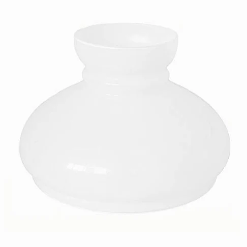 Paralume Vetro di ricambio per lampade e lampadari In ferro ed ottone diametro base 14 cm Bianco LAtte