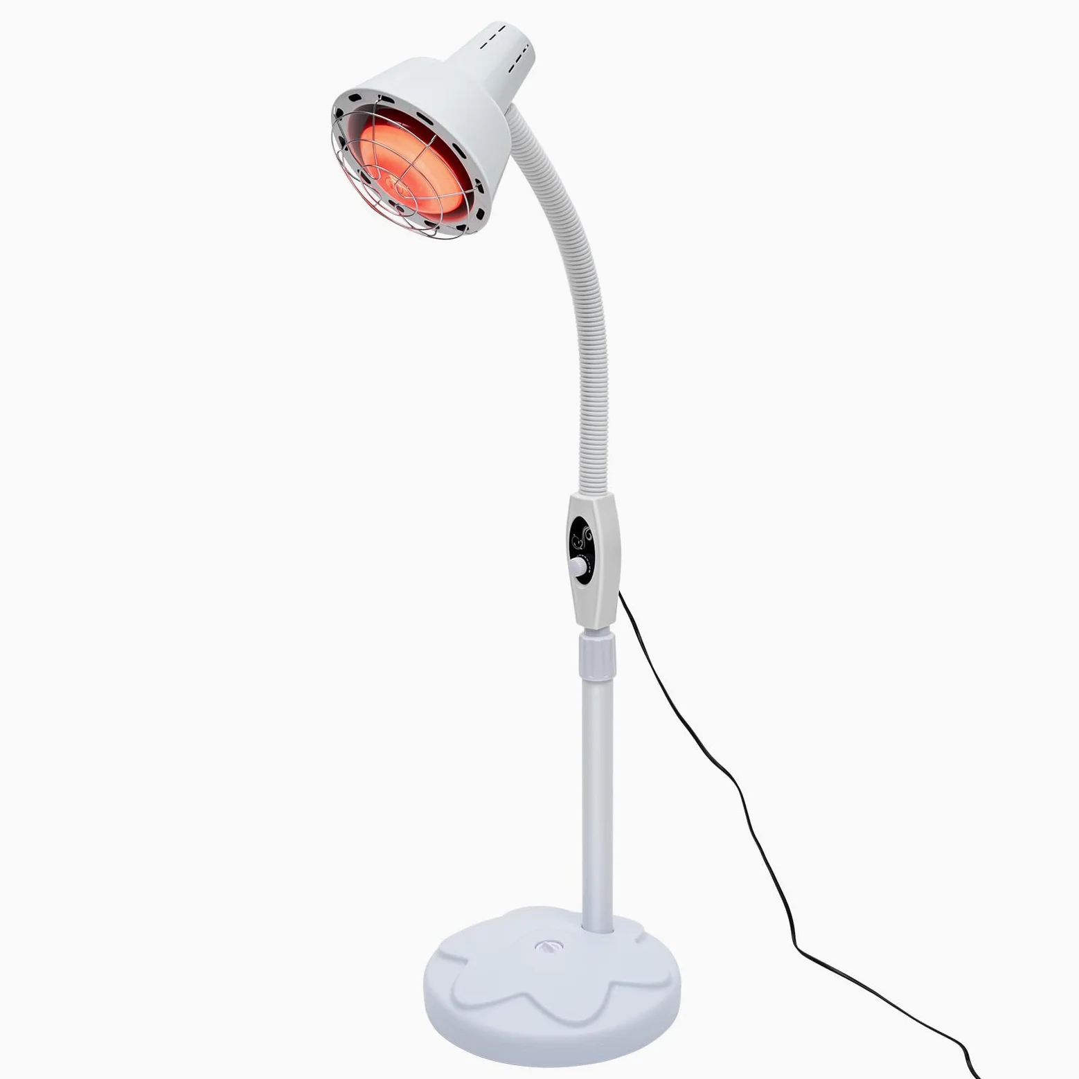 Lampada termica da 275 W, luce rossa a infrarossi, lampada da terapia con supporto per schiena, collo, spalle, ginocchia, mani e articolazioni
