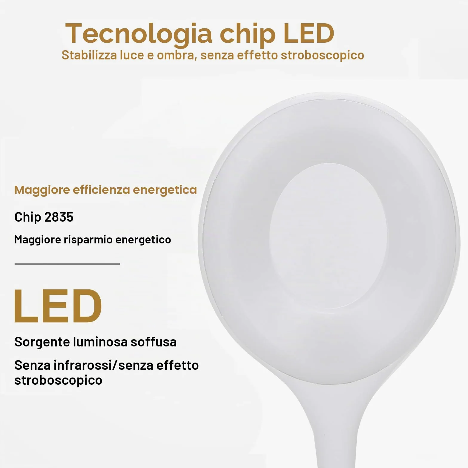 Lampada da Tavolo a LED USB, Luce da Tavolo con Regolazione Tattile, Protezione per gli Occhi Luce Dimmerazione Tattile Colorata, Lampada da Studio Flessibile a Collo D'oca