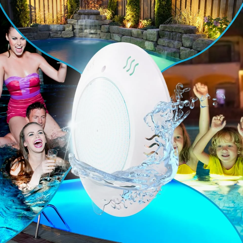 Faretto per piscina 35 W 6000 K LED Superficie tono luce Bianco Freddo