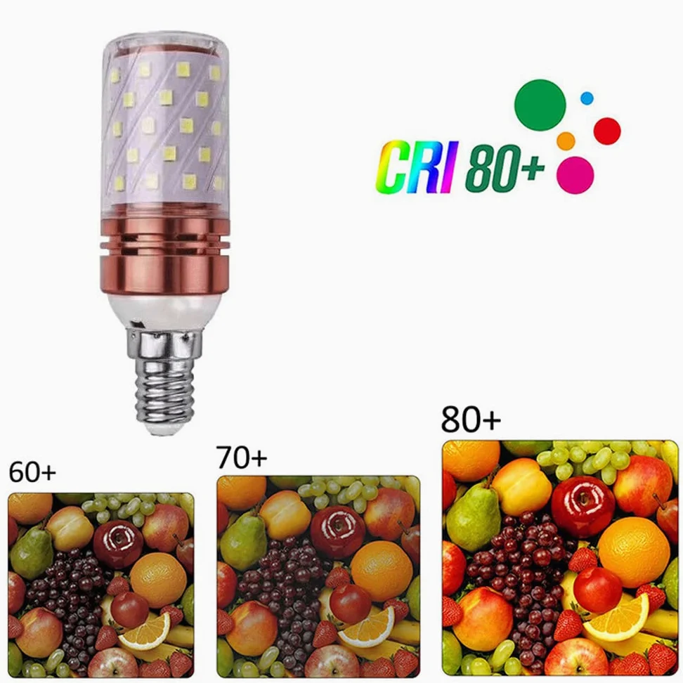 Confezione da 10 lampadine, lampadina LED a mais da 16 W (equivalente a 160 W), non stroboscopica, non dimmerabile CA 100 V-240 V, presa E14 a corrente costante, casa/commerciale Tricolor Dimming E14