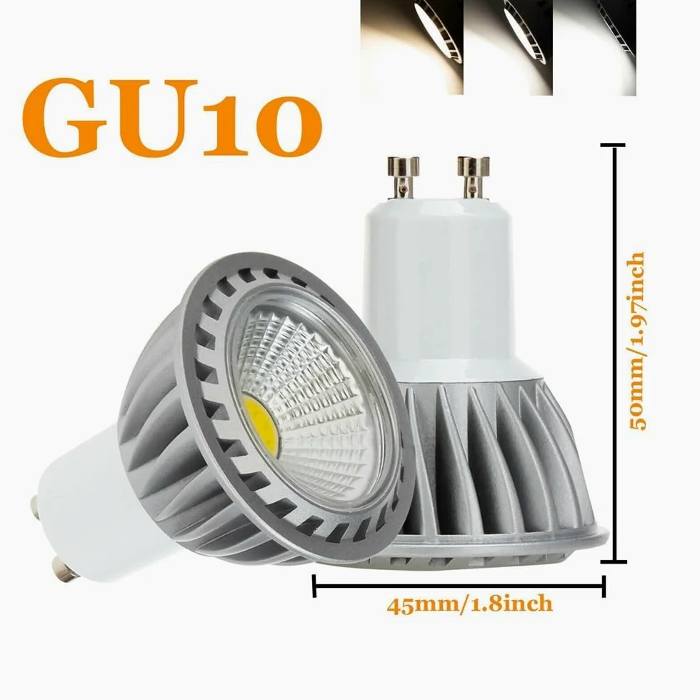 Luci, Confezione da 5, faretto LED COB 6W GU10/E27 AC85-265V Lampada in Alluminio Non dimmerabile, lampadine per Uso Domestico