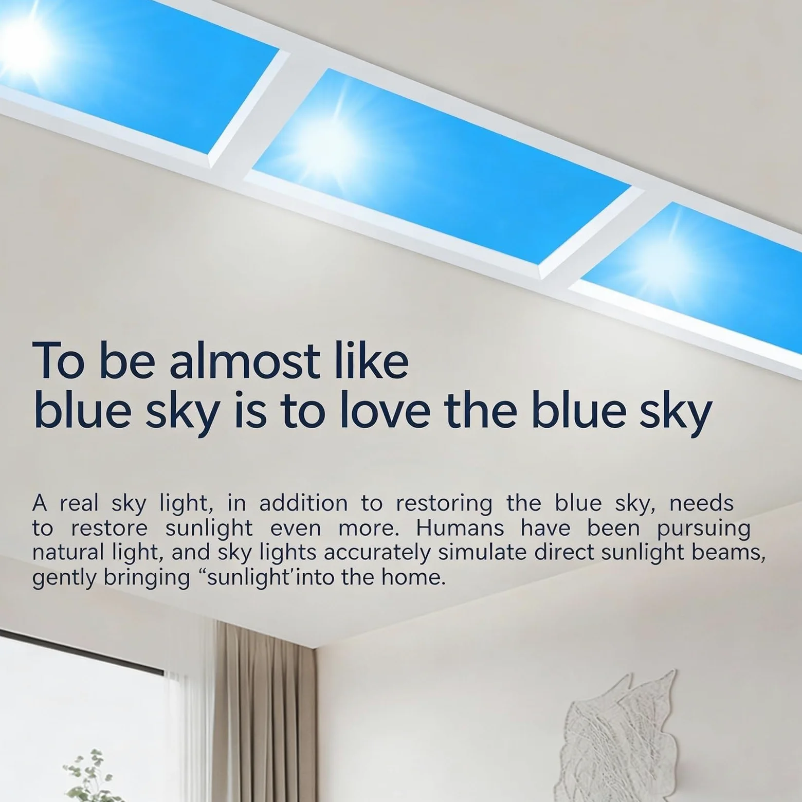 Pannello Luminoso For Finta Finestra Con Telecomando, Plafoniera LED Intelligente Cielo Blu Con Effetto Luce Naturale, Attenuazione Continua, Ideale For Ufficio E Studio(Modular ceiling,30x60)