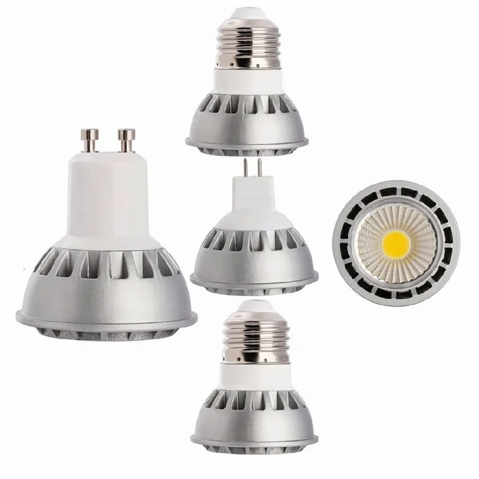 Luci, Confezione da 5, faretti LED COB AC85-265V 5W E27/E26/GU10/MR16, lampadine COB, lampadine per Uso Domestico