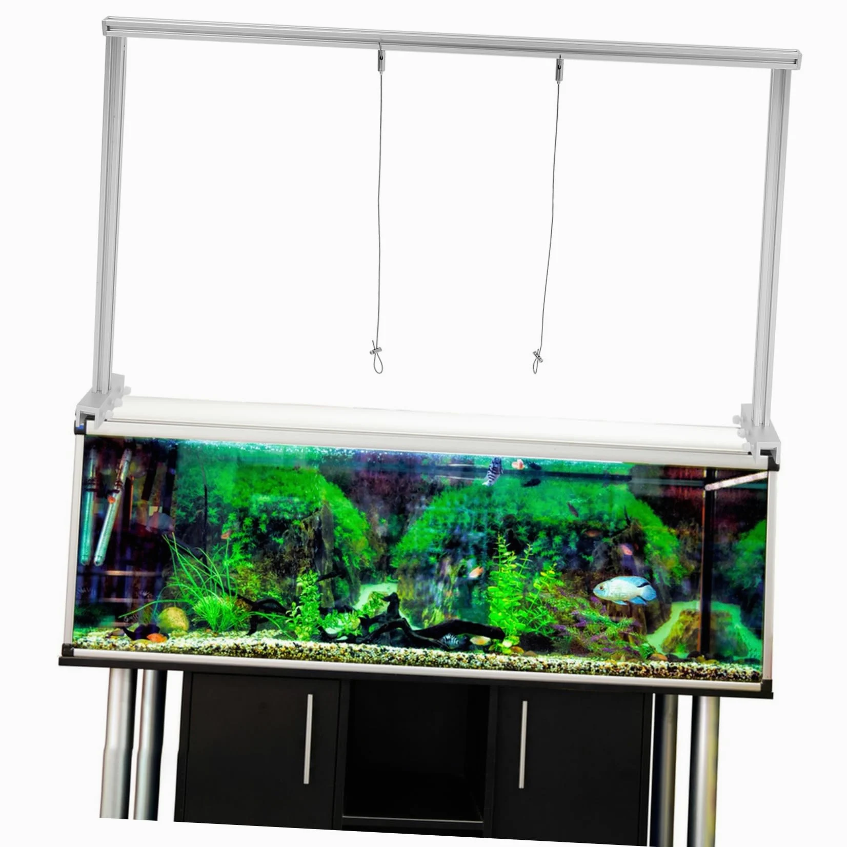 GLEAVI 1 Set supporto luce acquario portalampada per acquari accessori per acquari terrario portalampada a sospensione per acquario supporto per luce dell'acquario Lega di alluminio