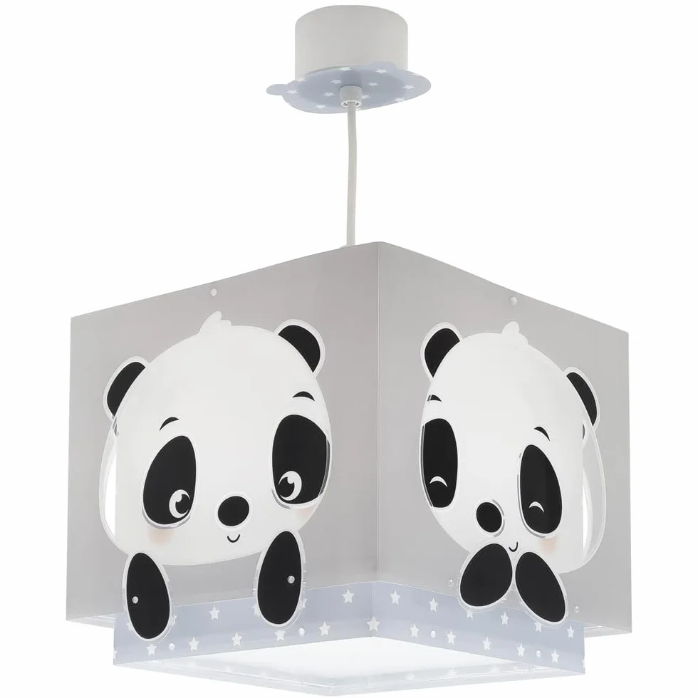 Dalber Lampada da soffitto a sospensione per bambini Panda blu orso