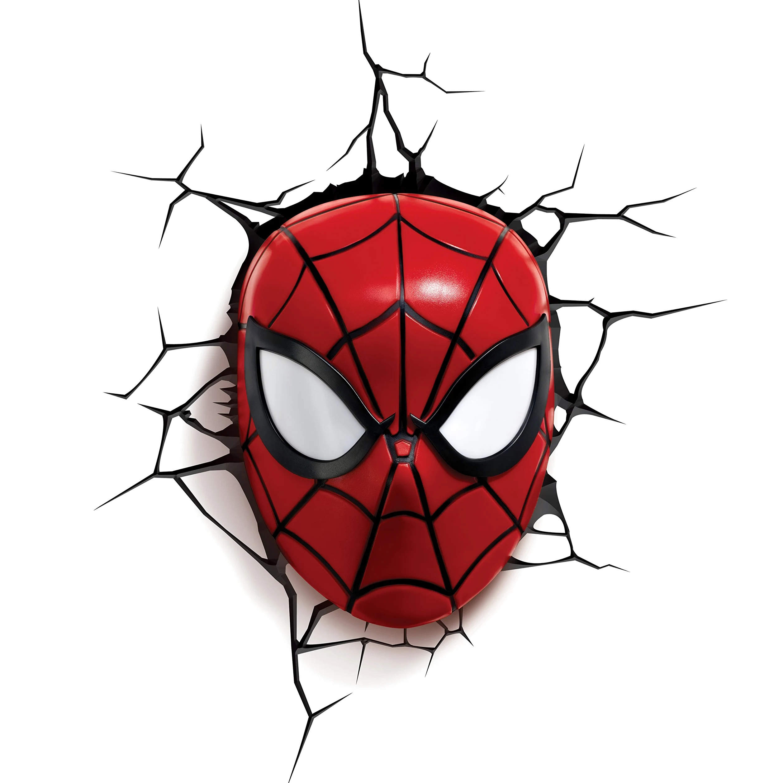 3D Light FX - Lampada da Parete Decorativa a LED, a Forma di Maschera di Spider-Man della Marvel