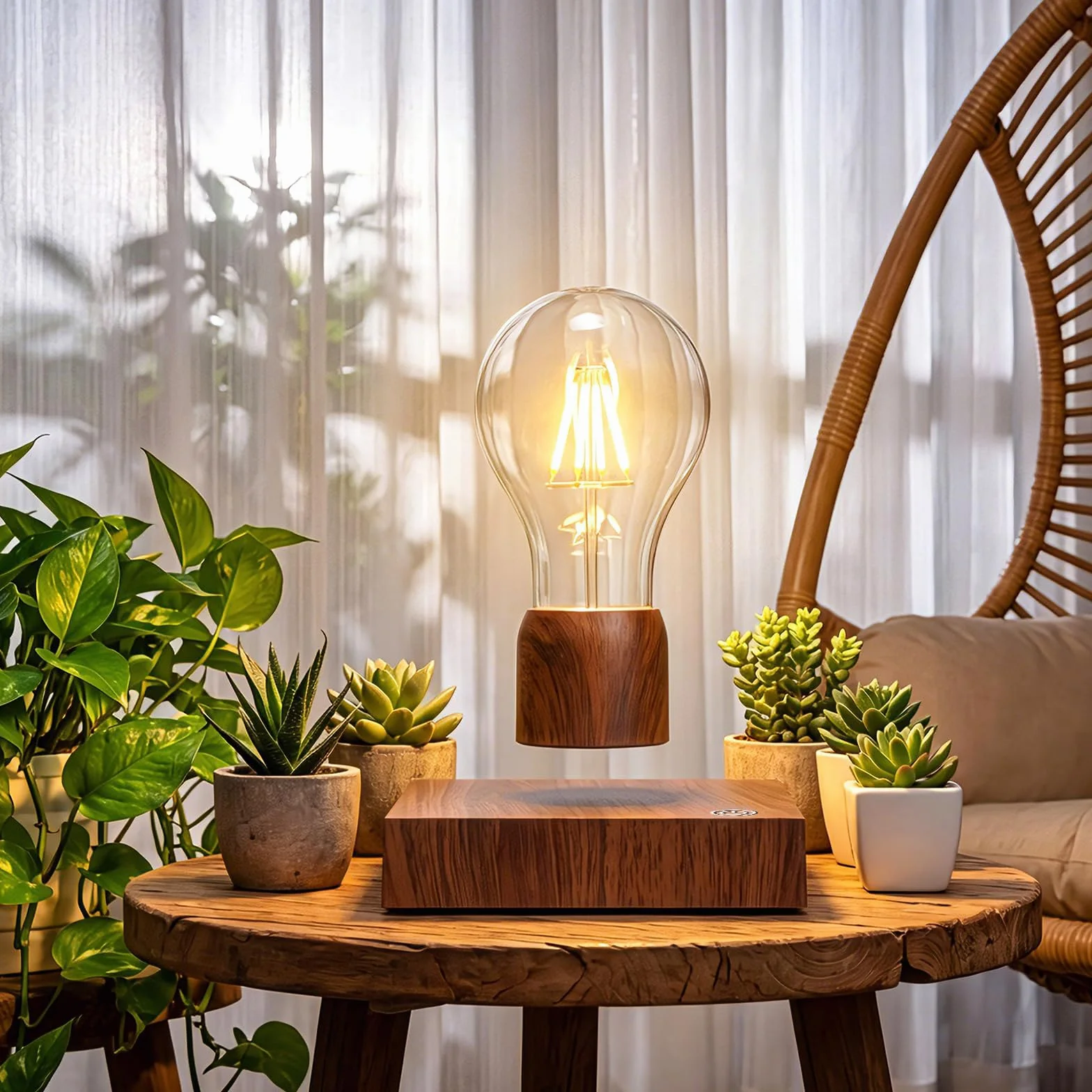 levitazione magnetica fluttuante lampada da tavolo a LED lampadina senza fili per regali unici, arredamento della camera, luce notturna, scrivania arredamento casa ufficio Tech giocattoli