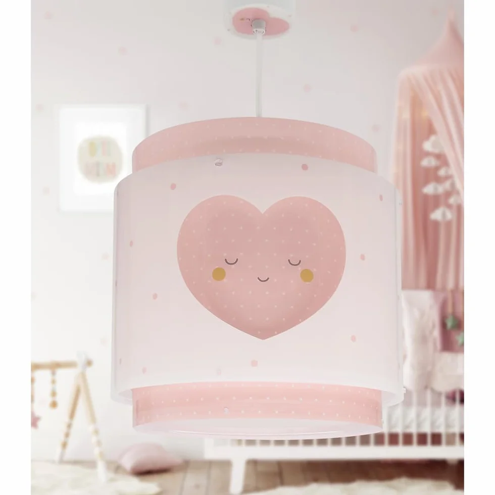 Dalber Lampada da soffitto a sospensione per bambini Baby Dreams Cuore Rosa
