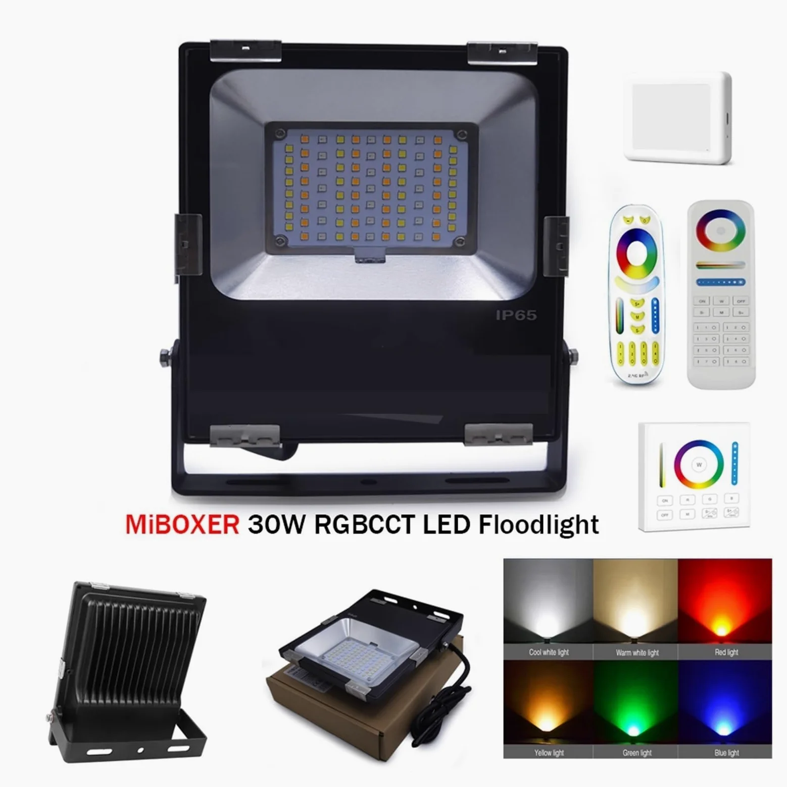30W RGB CCT AC86-265V Smart LED Proiettore Impermeabile Esterno 2.4G Wireless WiFi APP Controllo Vocale(FUTT03 with WL Box)