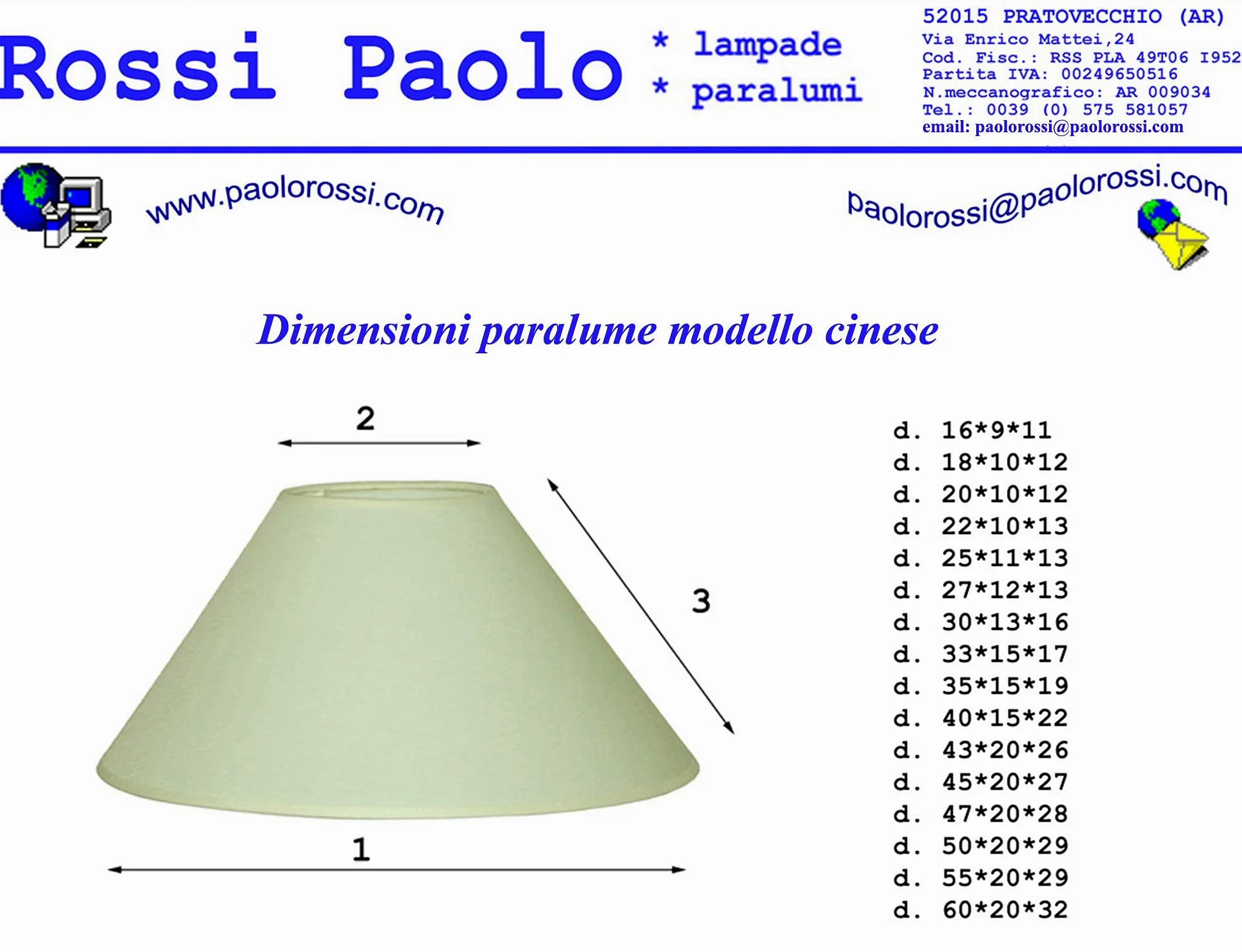 Paolo Rossi paralume prime moderno cappello modello cinese d45 tessuto bianco e PVC - produzione propria - made in Italy (cm 45)