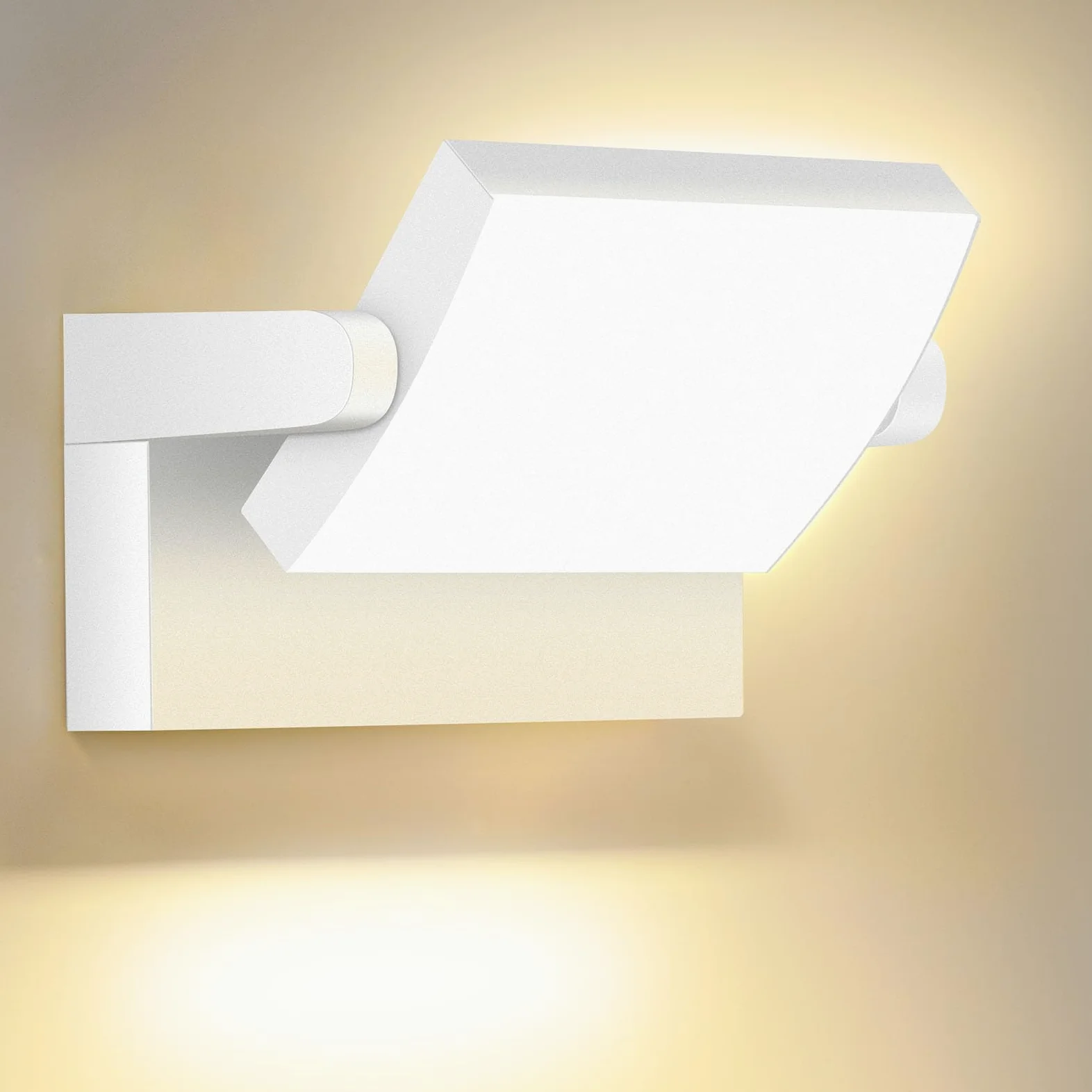 40W Applique da Esterno/Interno 4000LM Bianco Lampada da Parete Esterno Angolo regolabile Faretto per Terrazza Ingresso Giardini,Applique Esterno 3000K Bianco Caldo,108LEDS,IP65 Impermeabile