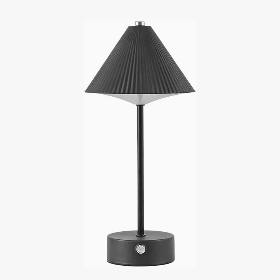 Lampada da Tavolo Touch Control Alimentata a Batteria Ricaricabile in Alluminio Lampada da Comodino Regolabile per Interni Illuminazione da Tavolo a Batteria Ricaricabile Senza Cavi,Grigio